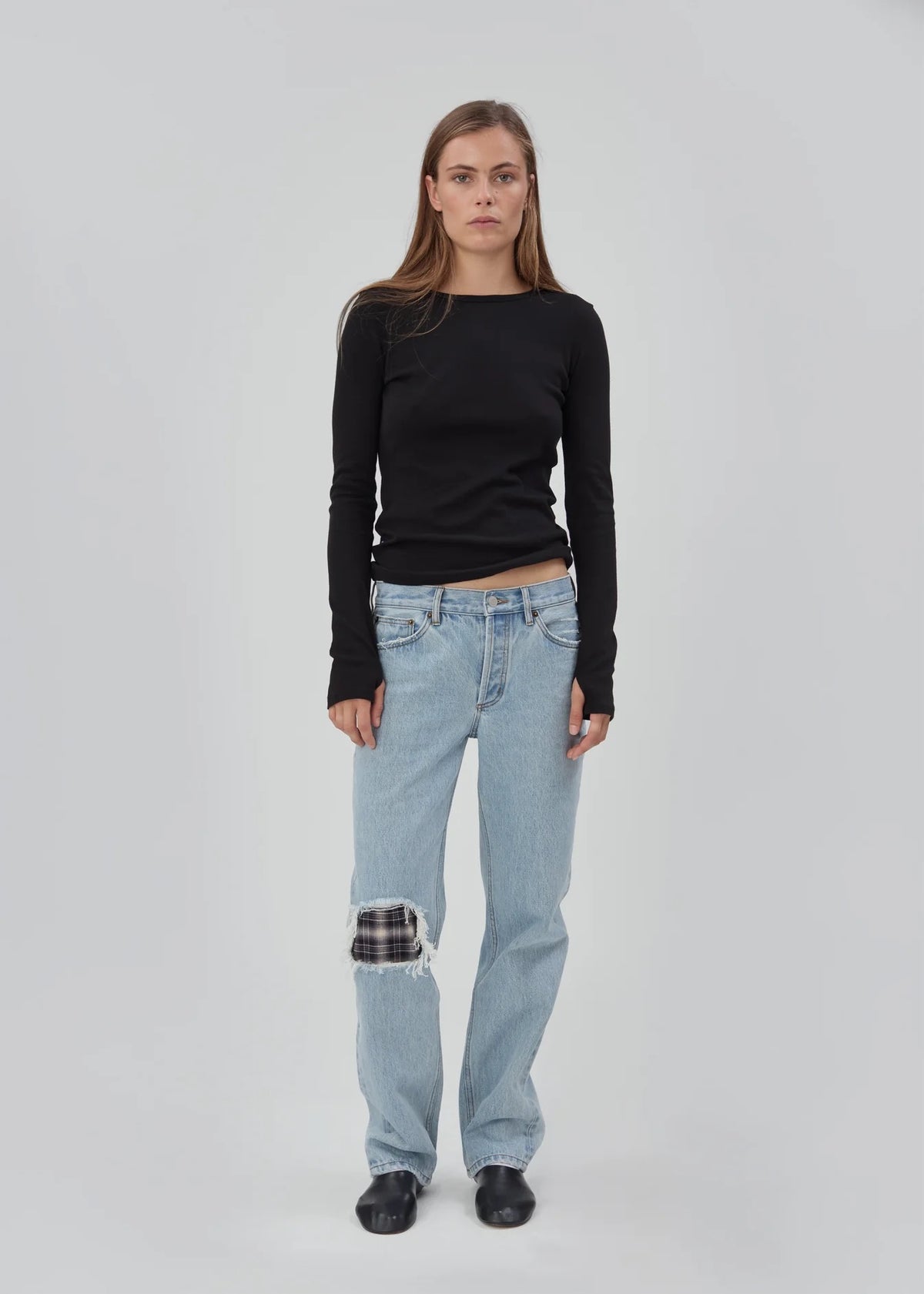 Still Here - Women - Vintage Blue Patched Life Jean