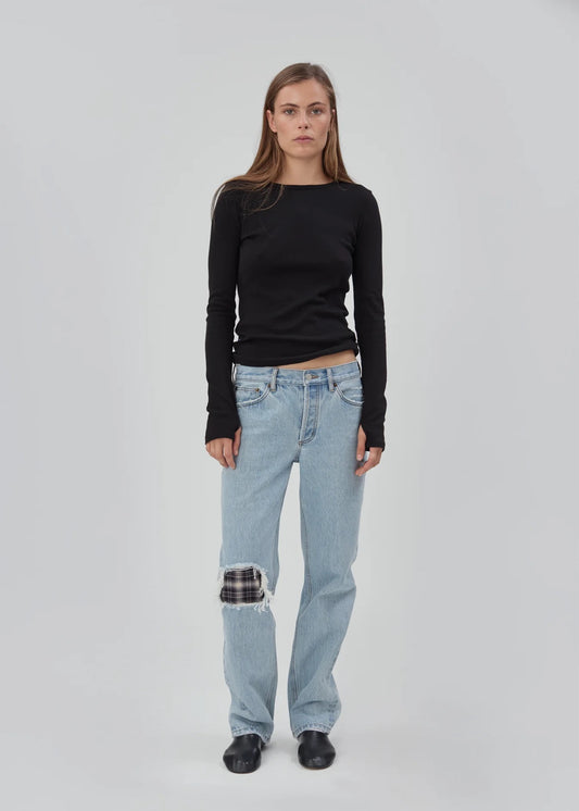 Still Here - Women - Vintage Blue Patched Life Jean