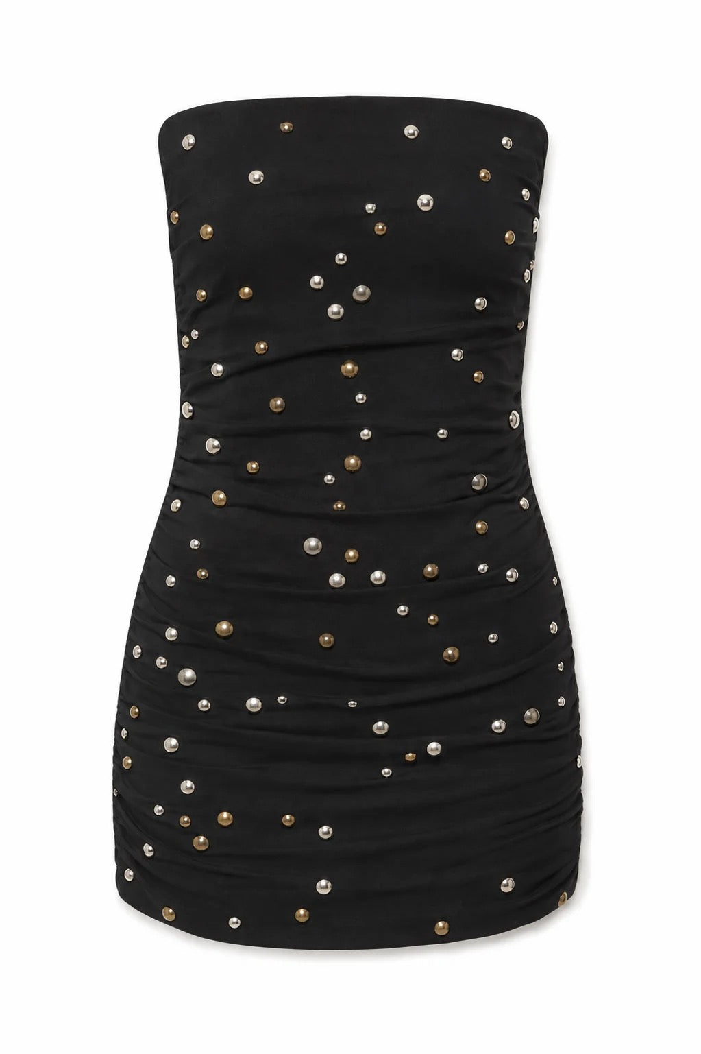 Theme - Junior - Black Noemi Grommets Double Mesh Dress