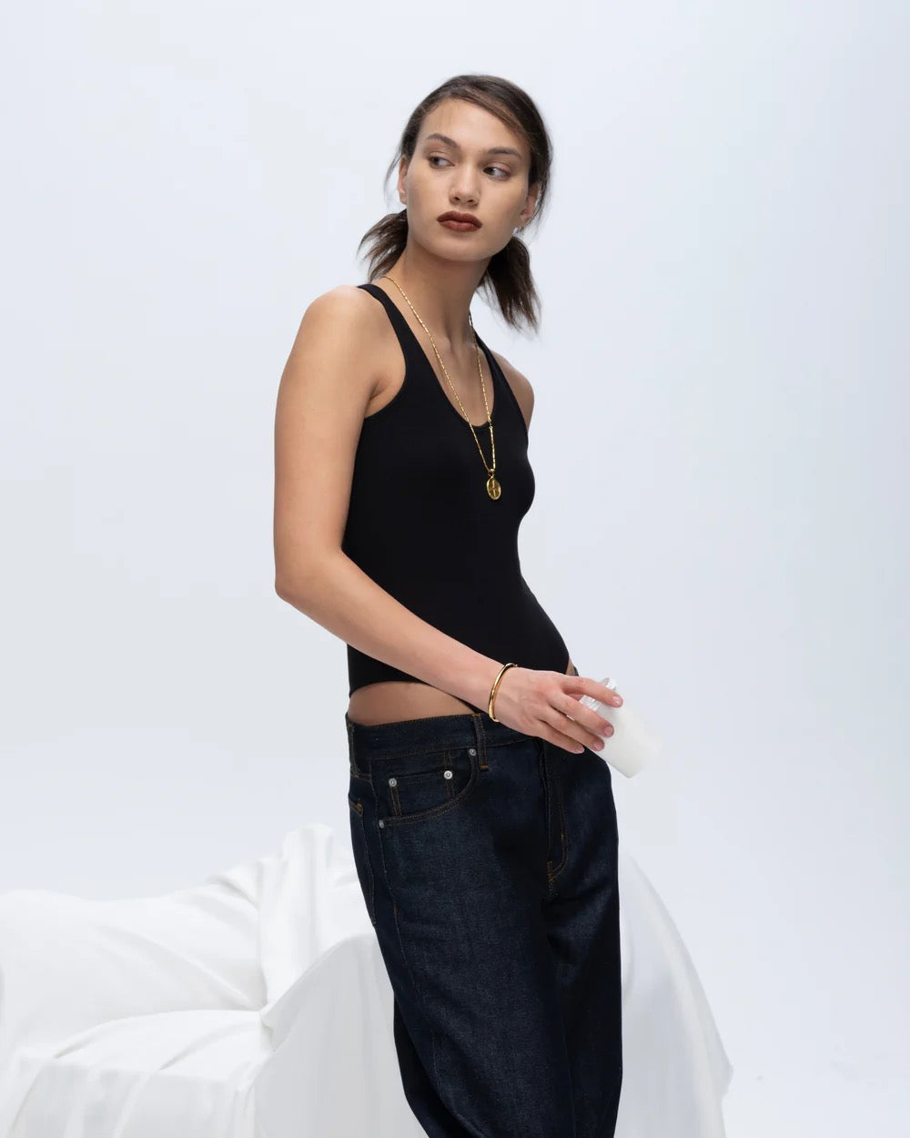 ATM - Women - Black Modal Rib Bodysuit