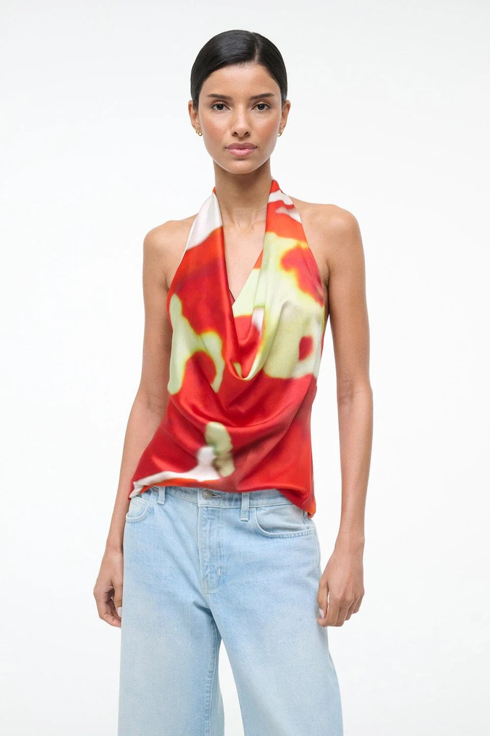 Staud - Women - Red Zone Liora Silk Top