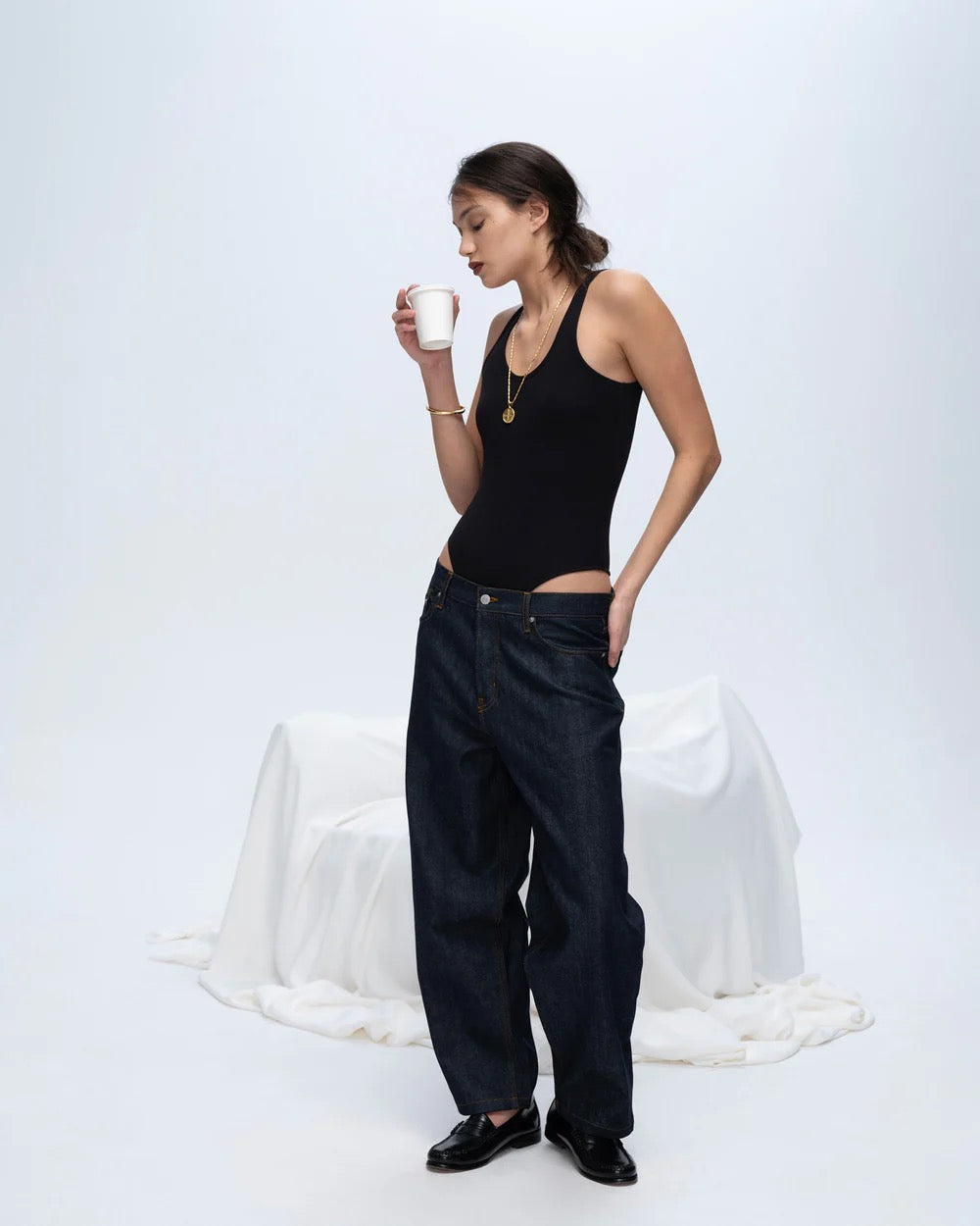 ATM - Women - Black Modal Rib Bodysuit