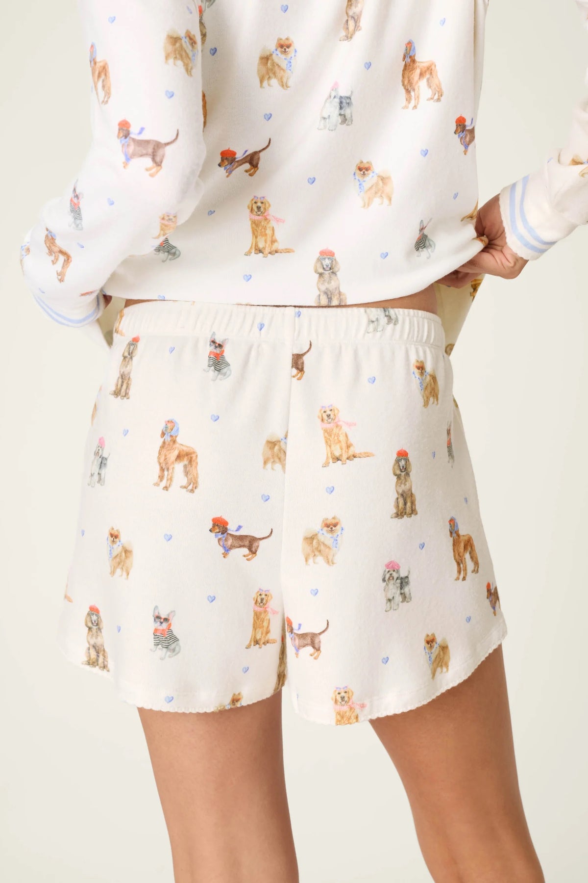 P.J. Salvage - Women - Ivory Meet Me in Pawris Dog Print Pj Set