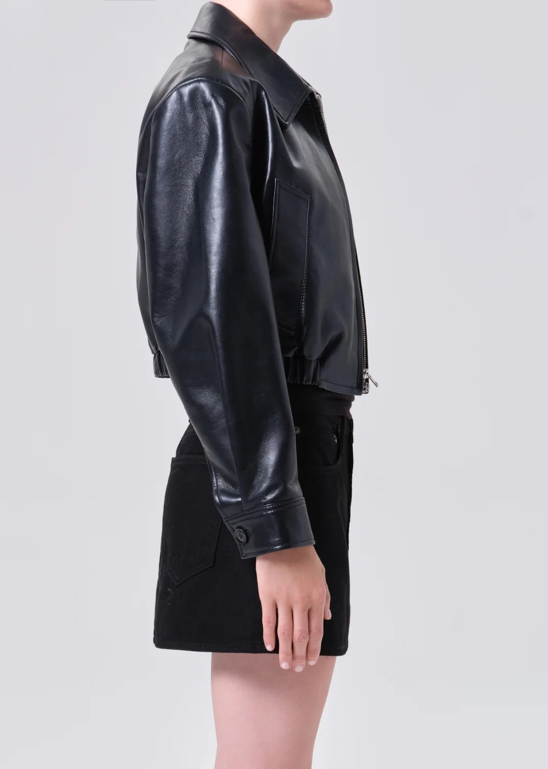 AGOLDE - Women - Detox Nahla Cropped Jacket (Recycled Leather)