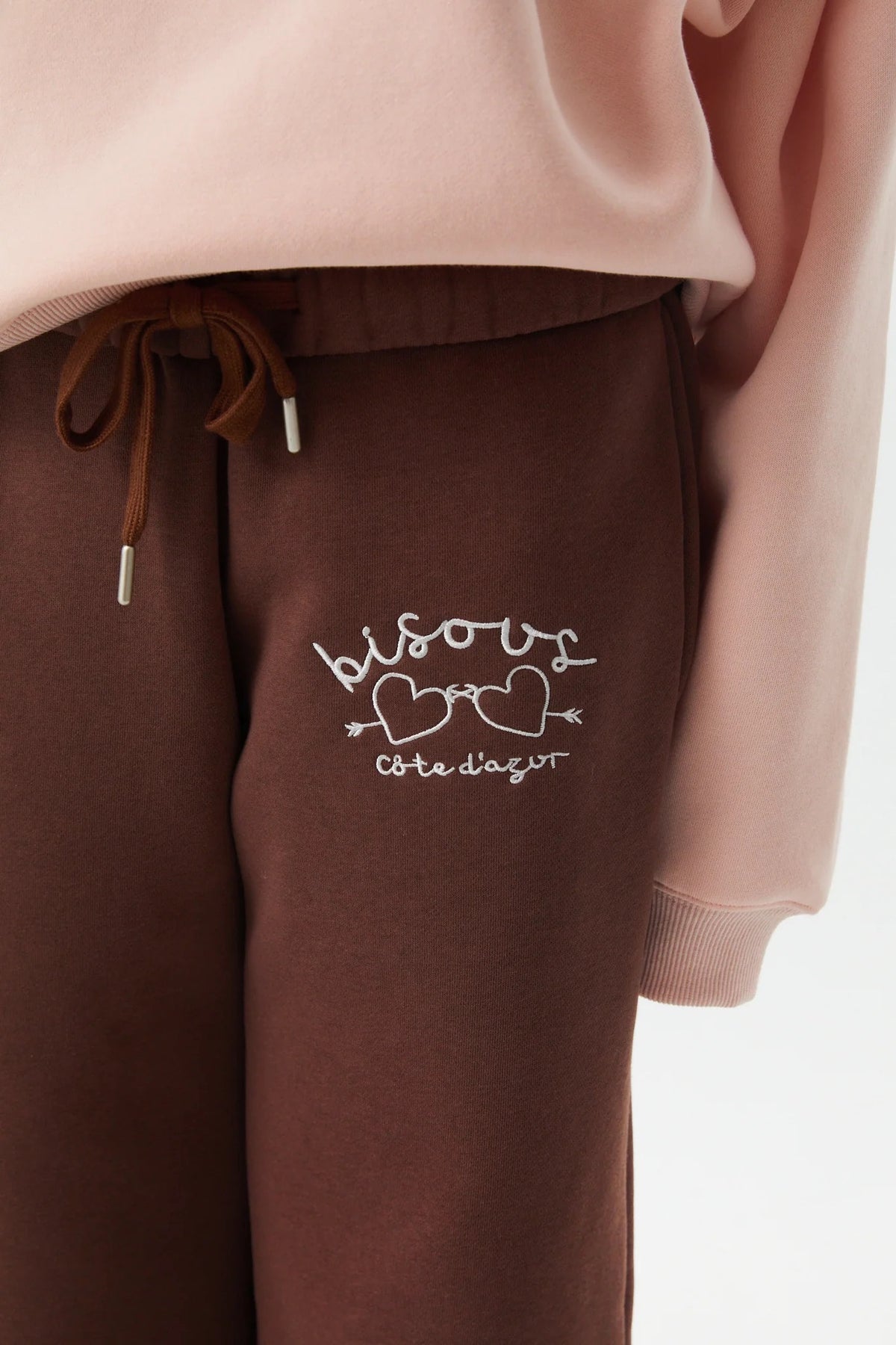 Theme - Tween - Cocoa Cami French Terry Wide Leg Jogger -Bisou