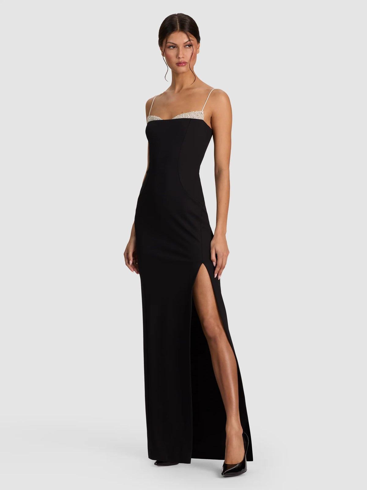 Alice + Olivia - Women - Black Hallie Embellished Maxi Dress