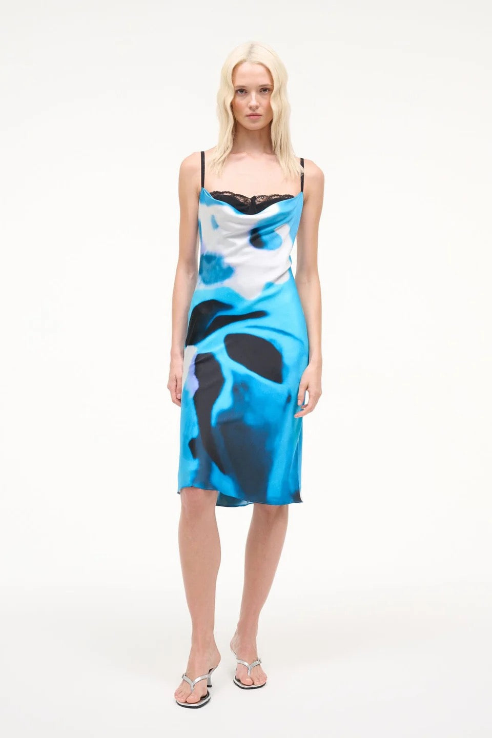 Staud - Women - Blue Haze Evangeline Silk Dress