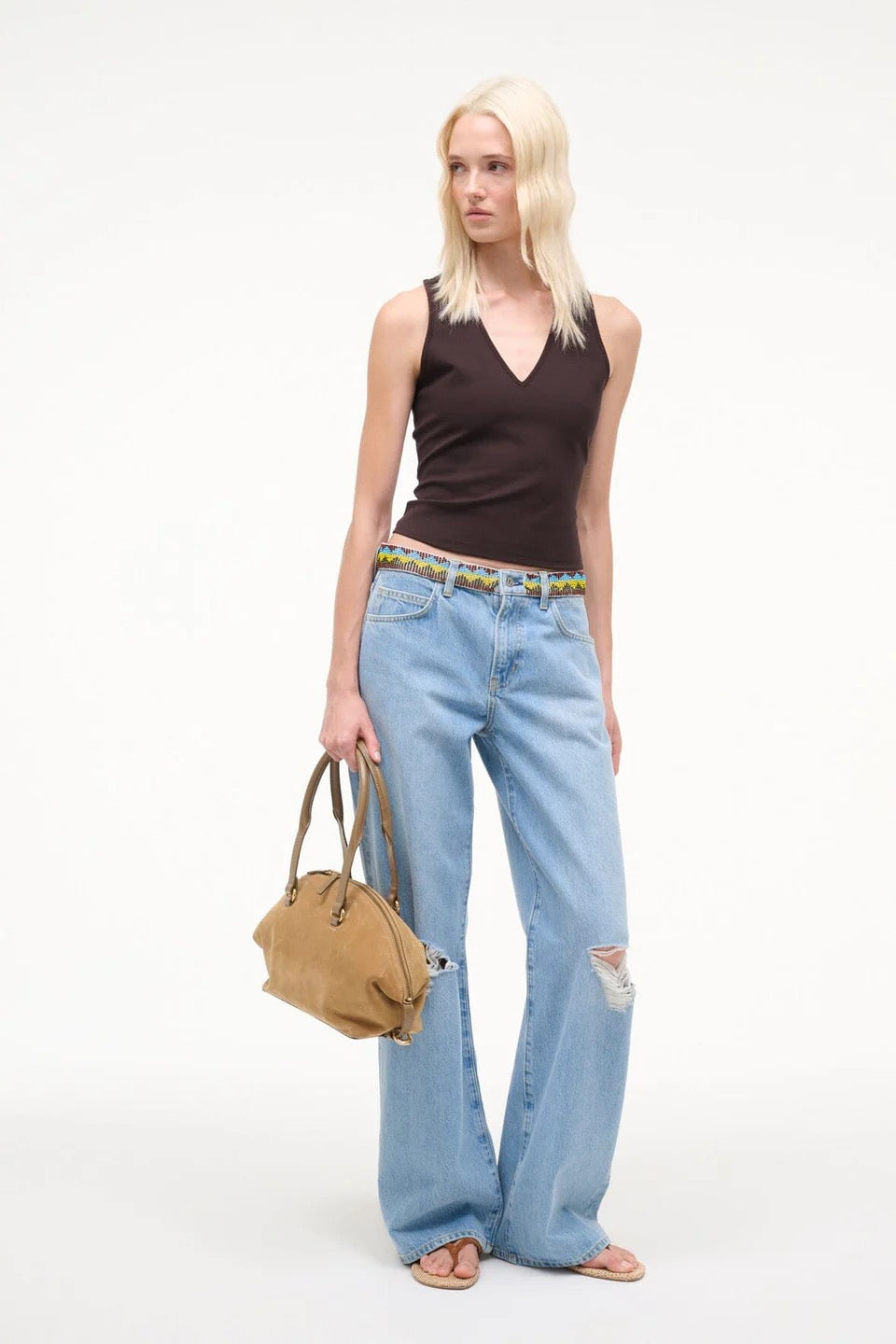 Staud - Women - Surfer Gus Beaded Relaxed Jean