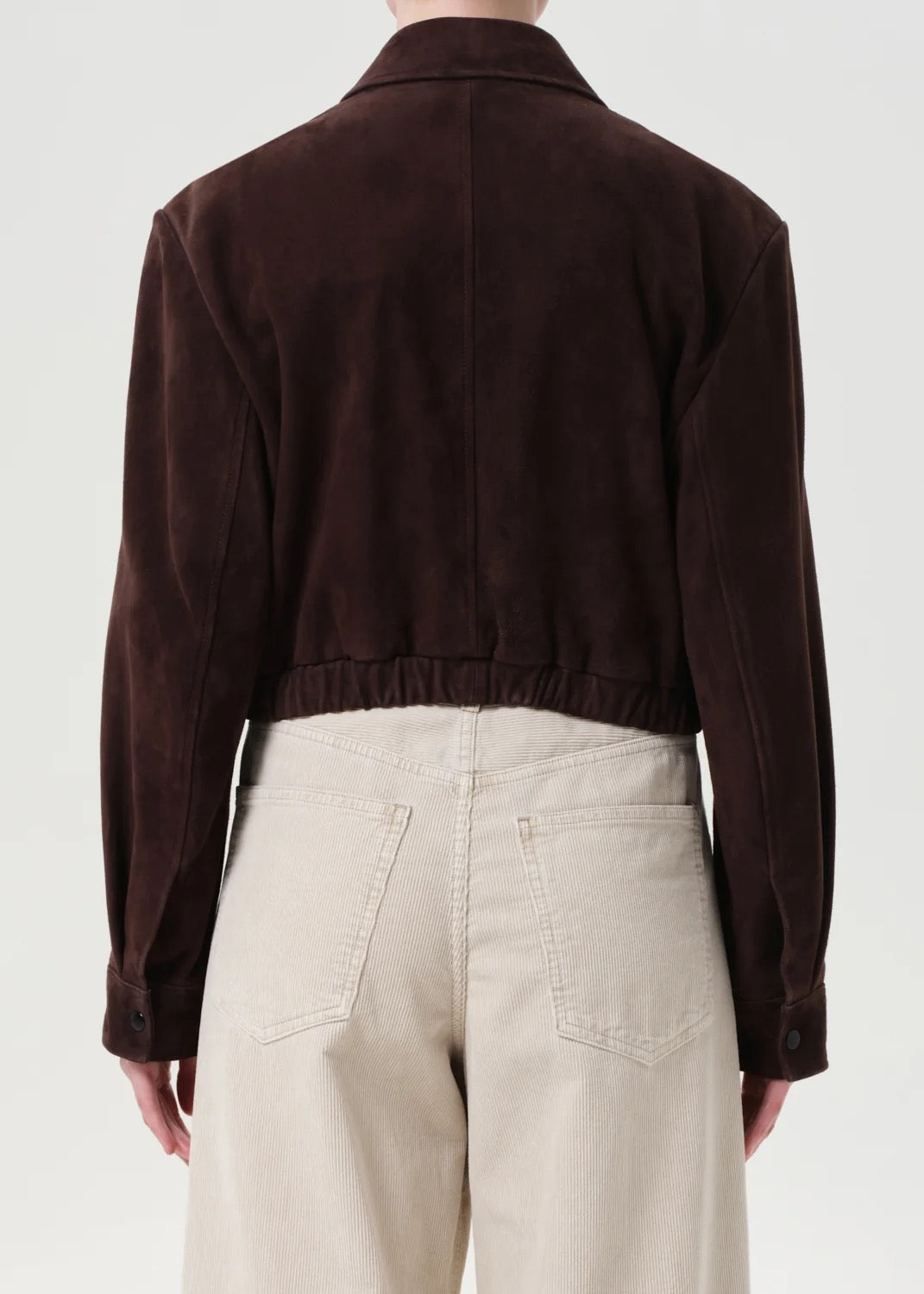 AGOLDE - Women - Root Nahla Cropped Suede Jacket