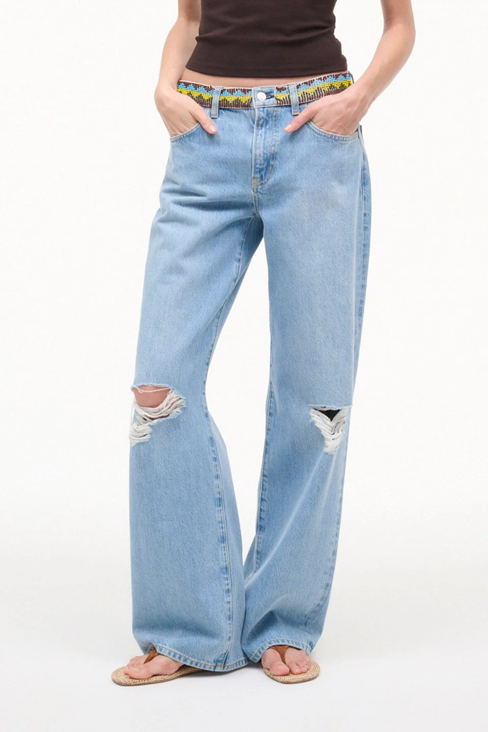 Staud - Women - Surfer Gus Beaded Relaxed Jean