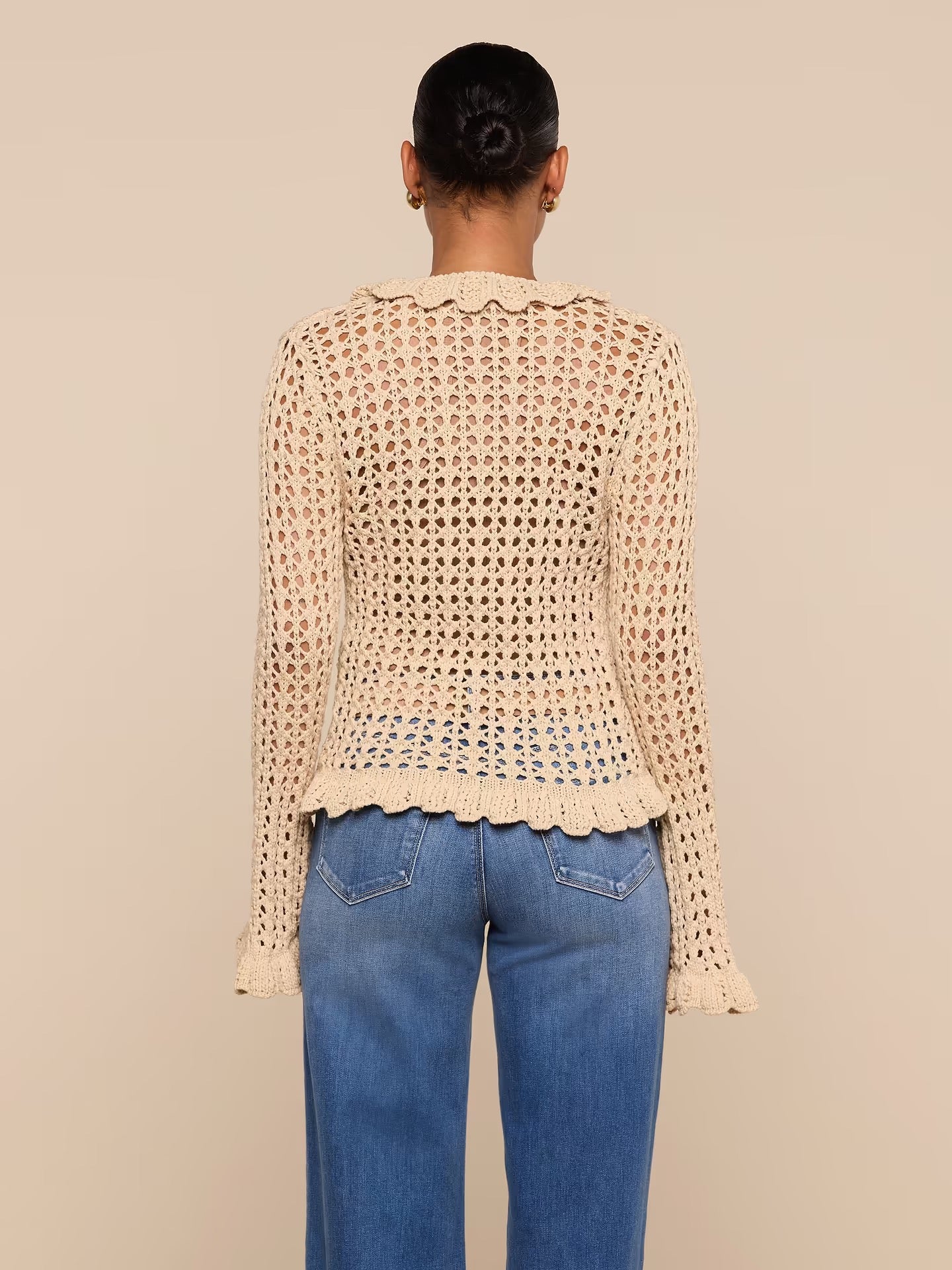 L'AGENCE - Women - Sand Dune Solaris Crocheted Cardigan