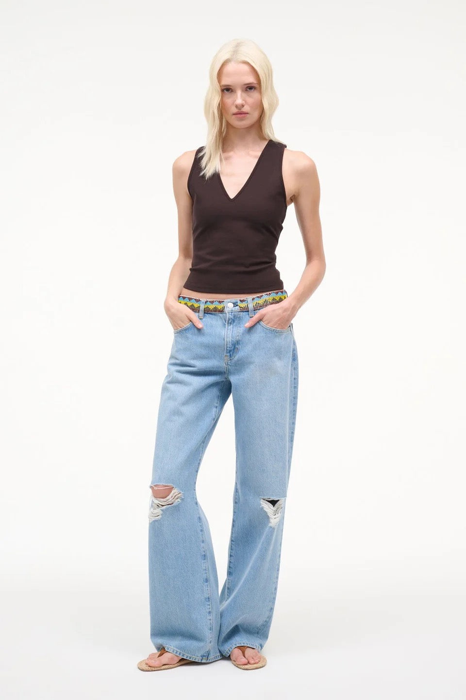 Staud - Women - Surfer Gus Beaded Relaxed Jean