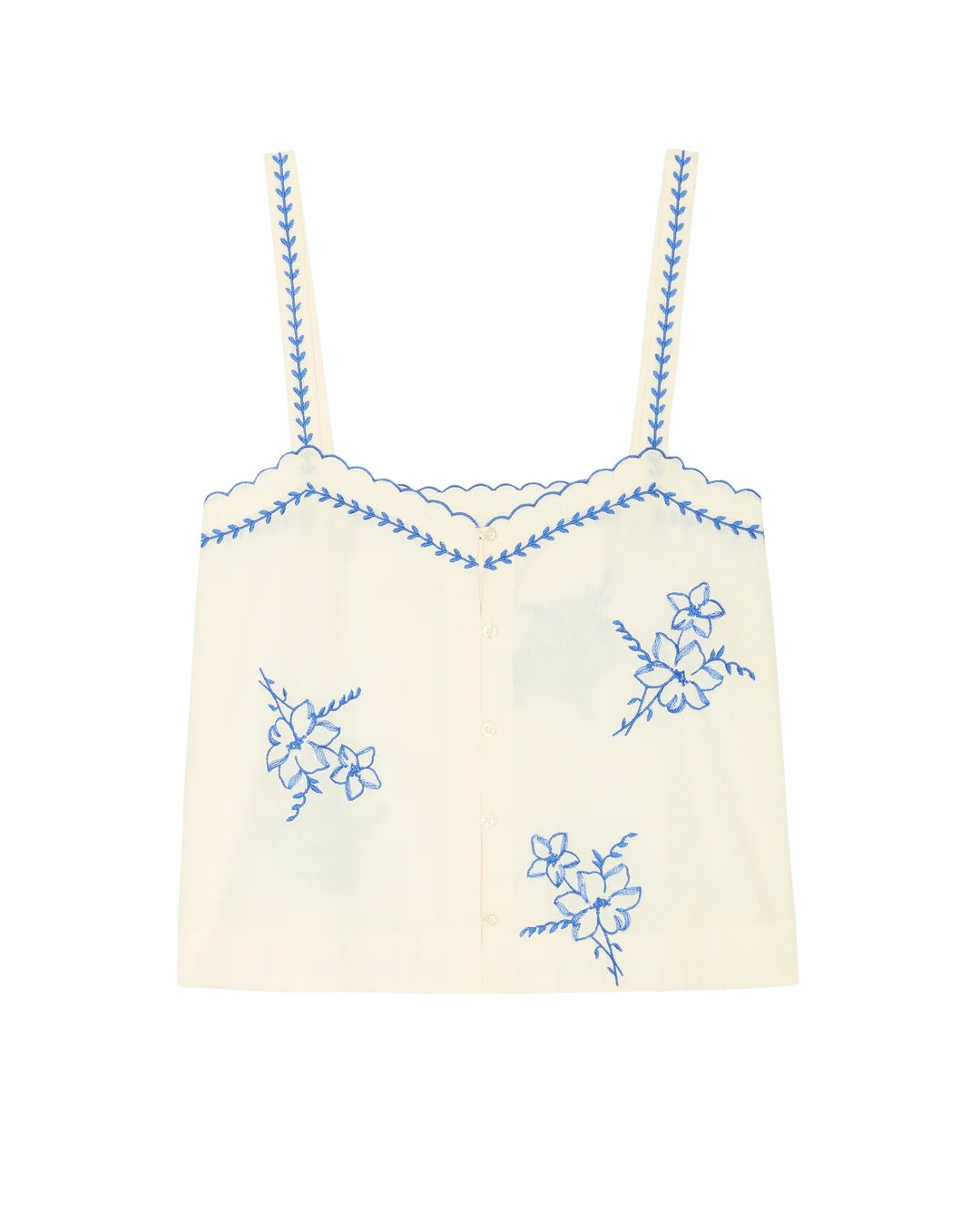 The Great - Women -  The Weekend Tank With Hanky Embroidery