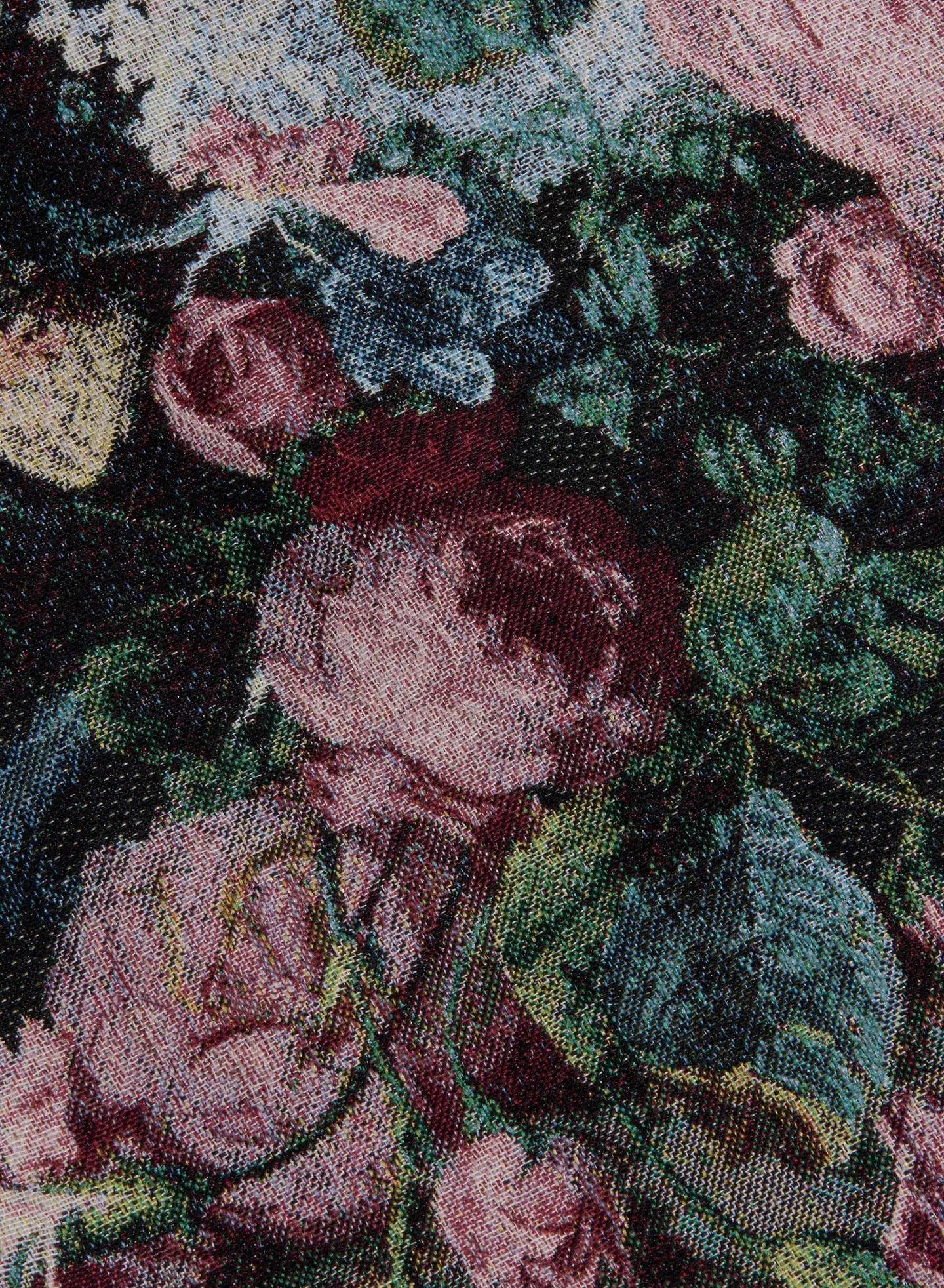L'AGENCE- Women - Black Mulit Rose Vase Tapestry Marseille Mini Skirt