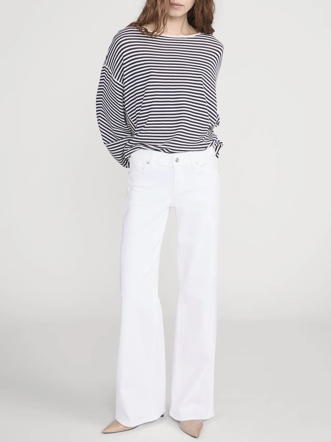 Frame - Women - White  Low Rise Le Slim Palazzo