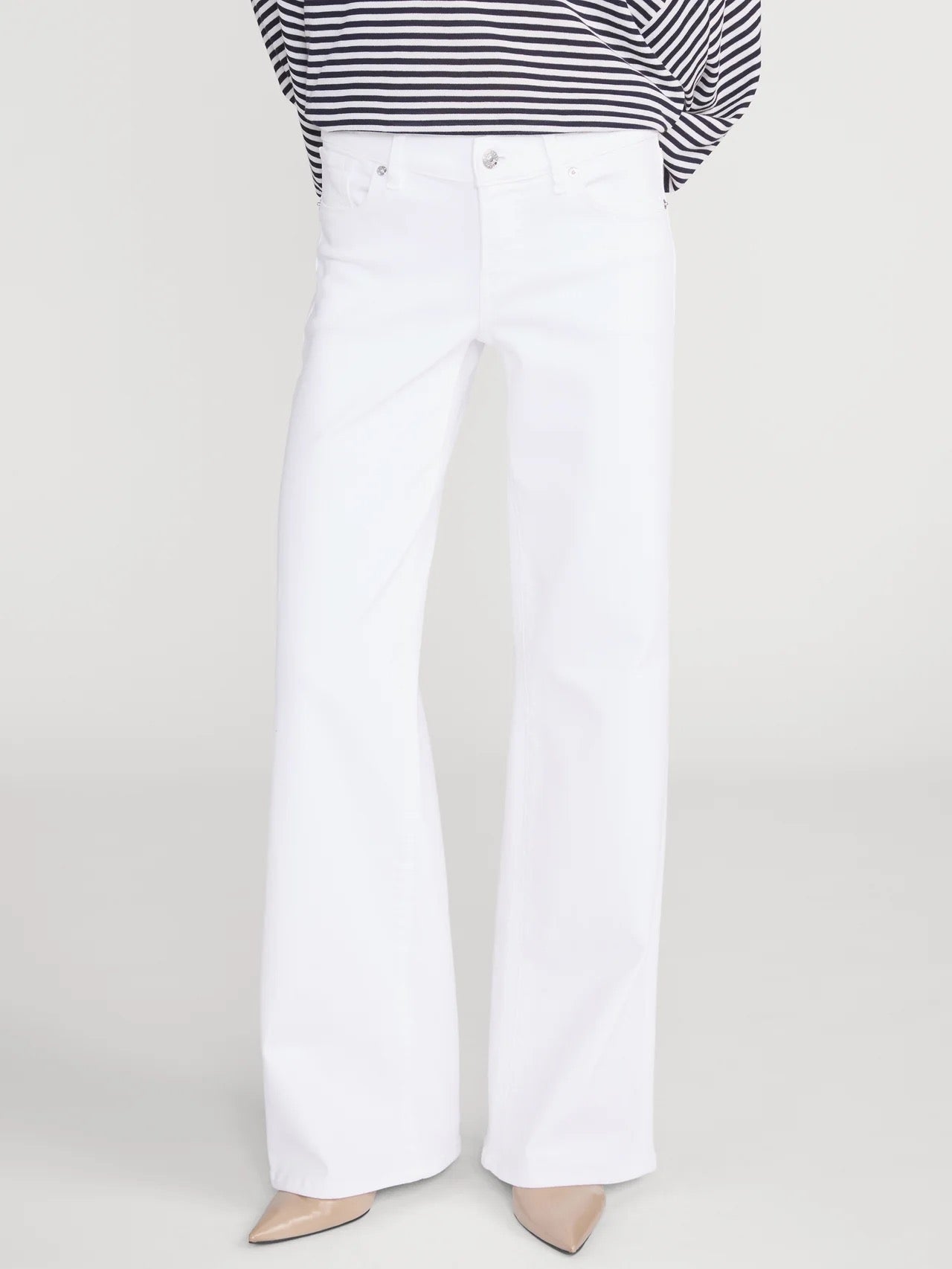 Frame - Women - White  Low Rise Le Slim Palazzo