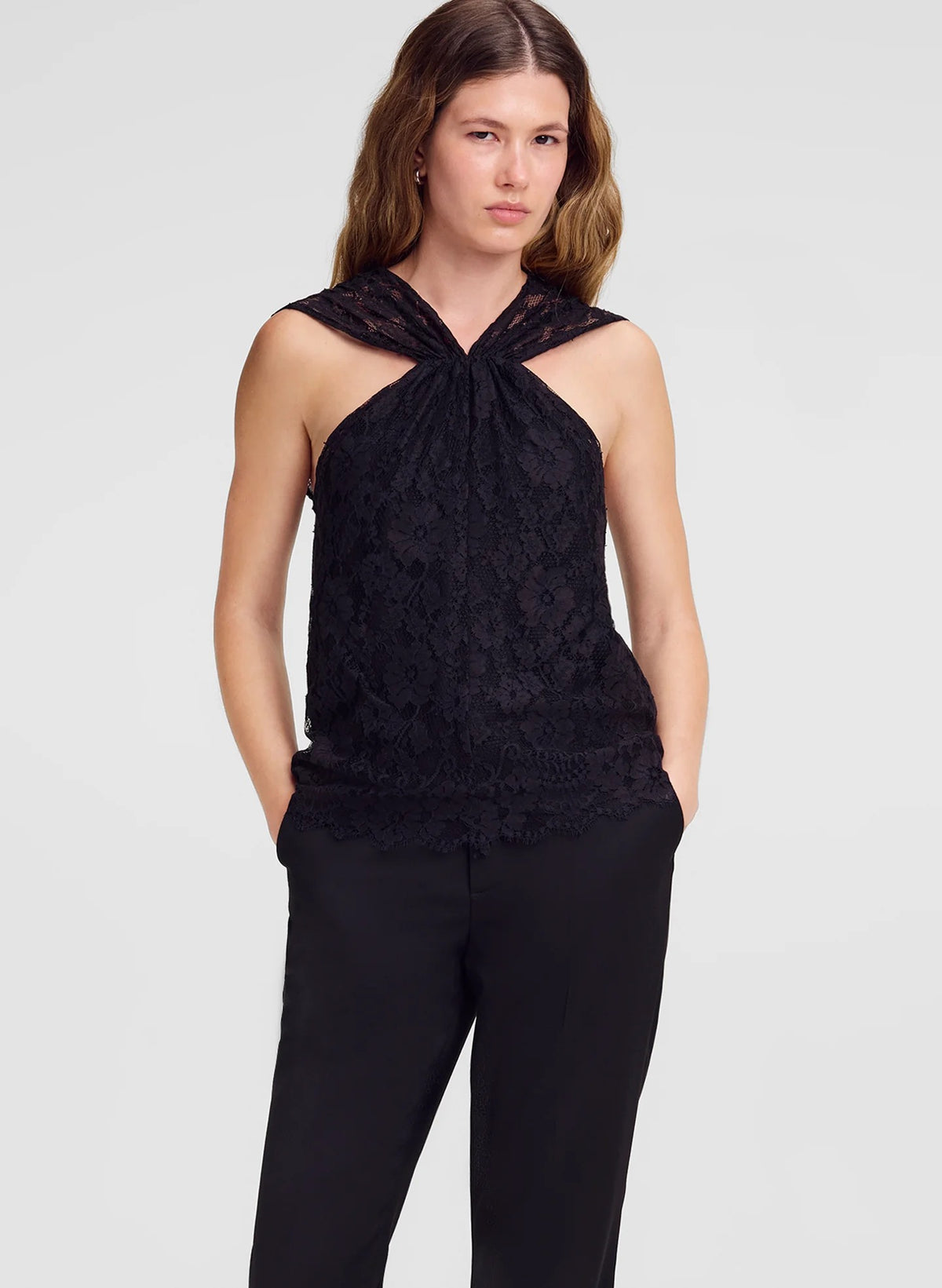 ALC - Women - Black Irina Lace Top