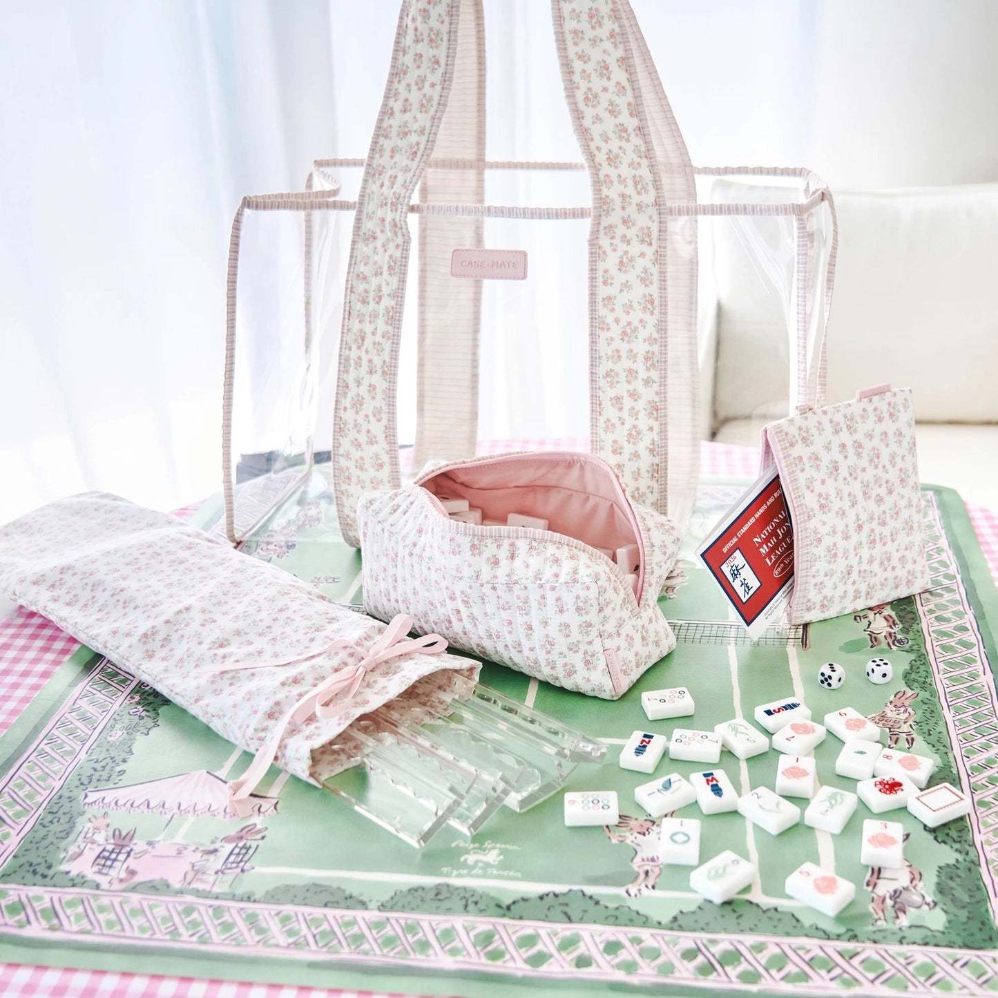 Case-Mate Mahjong Jelly Tote Set Quilted Ditsy Floral