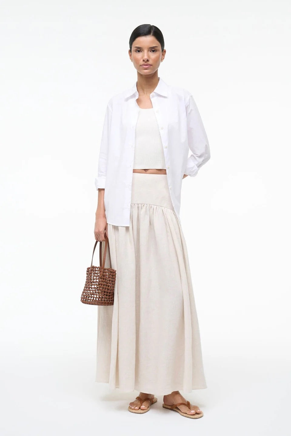 Staud - Women - Natural Procida Linen Skirt