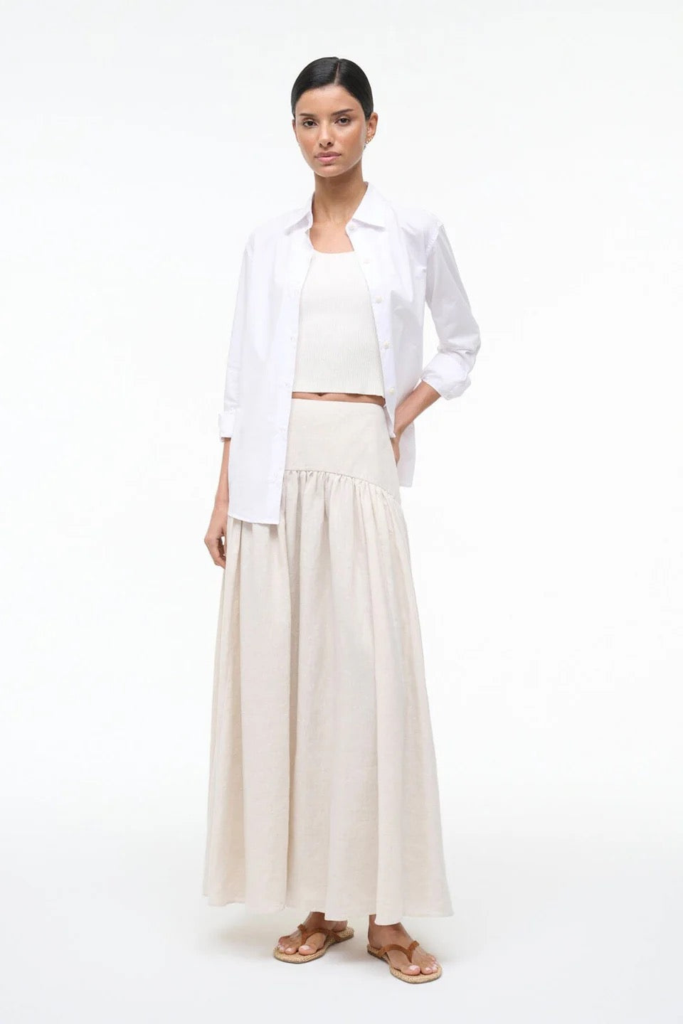 Staud - Women - Natural Procida Linen Skirt