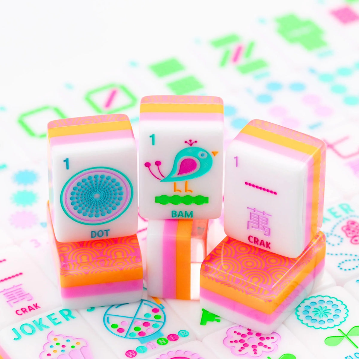 My Fair Mahjong -  Sorbet Pink Crystal Confetti Mahjong Set