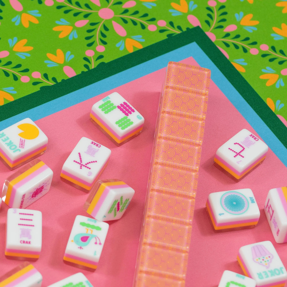 My Fair Mahjong -  Sorbet Pink Crystal Confetti Mahjong Set