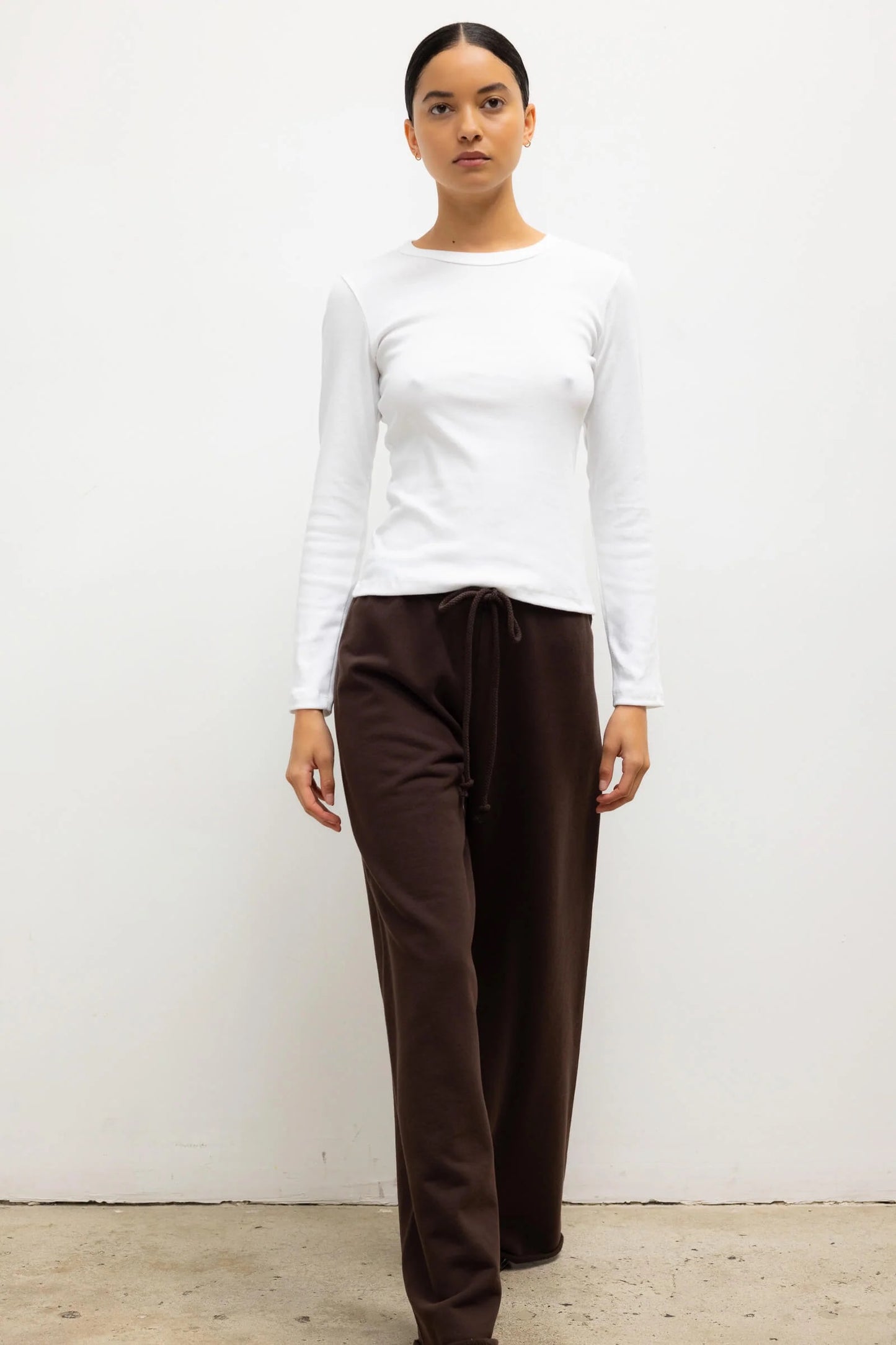 Leset - Women - White Nando Slim Fit Long Sleeve
