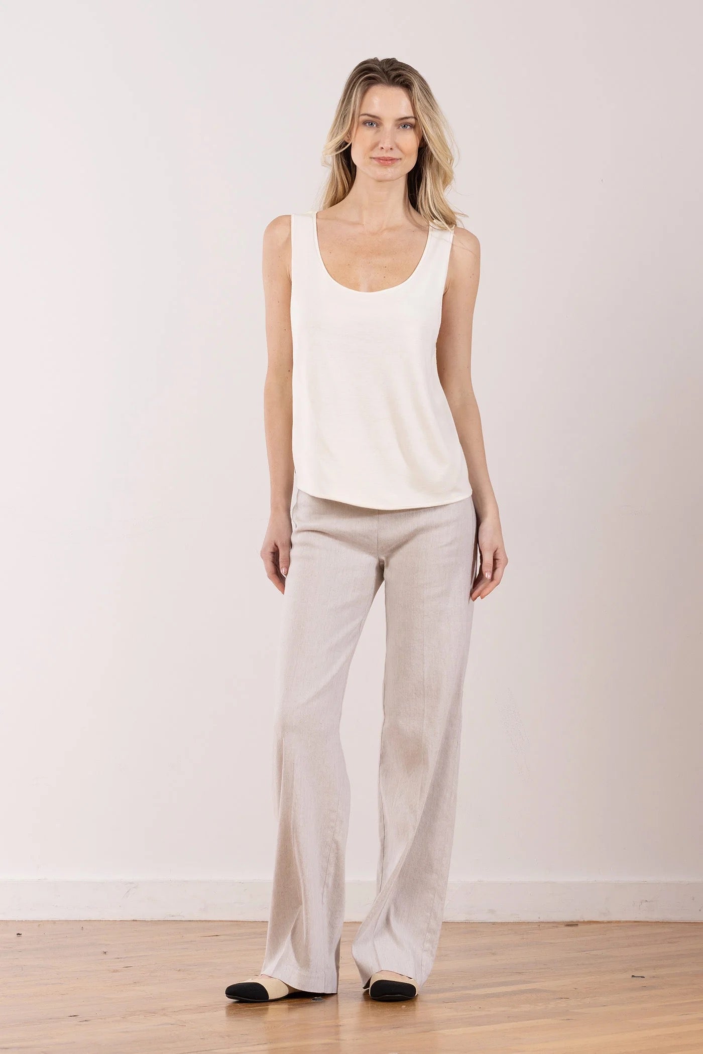 Avenue Montaigne - Women - Oatmeal Flavia Linen Pant
