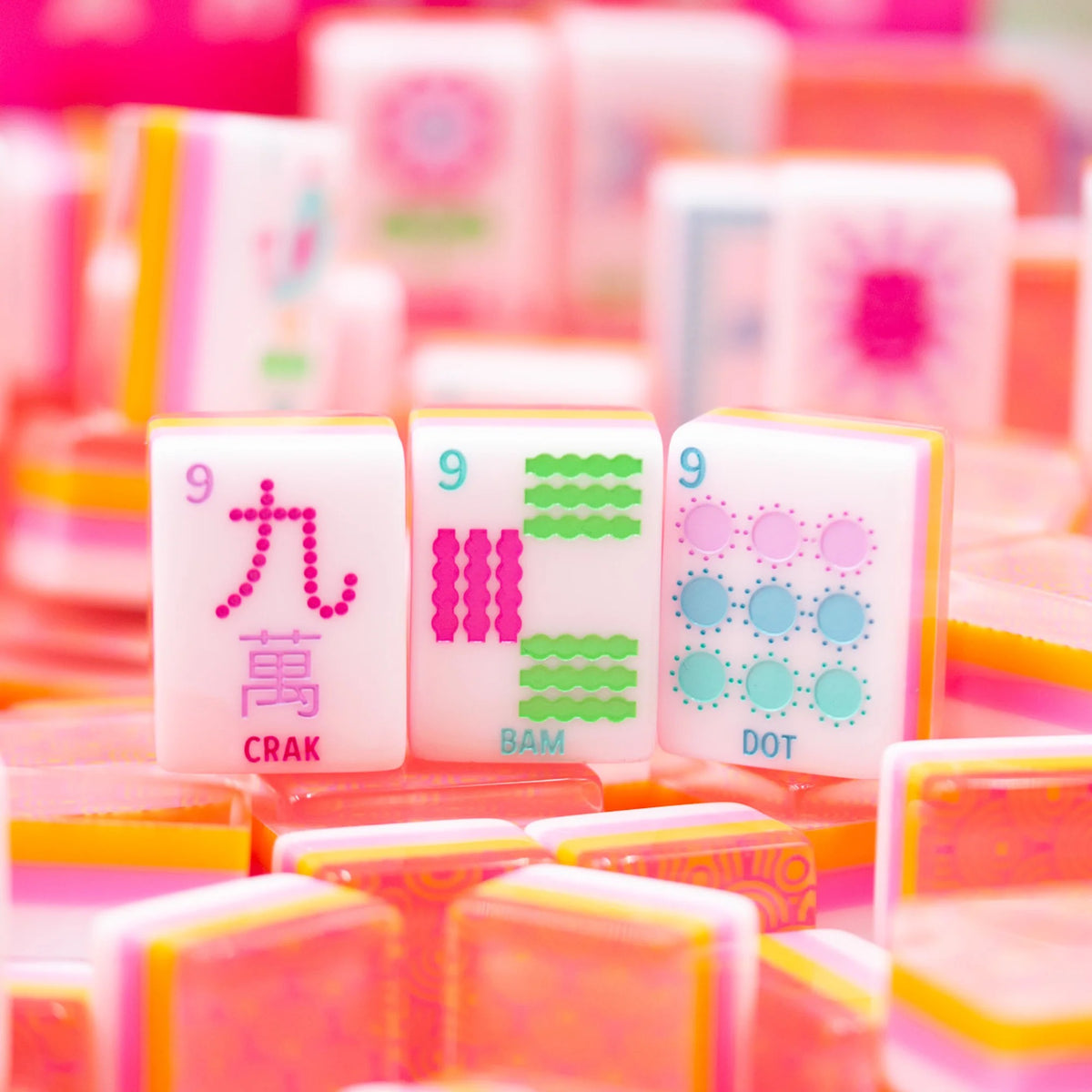 My Fair Mahjong -  Sorbet Pink Crystal Confetti Mahjong Set