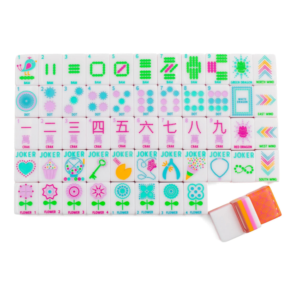 My Fair Mahjong -  Sorbet Pink Crystal Confetti Mahjong Set