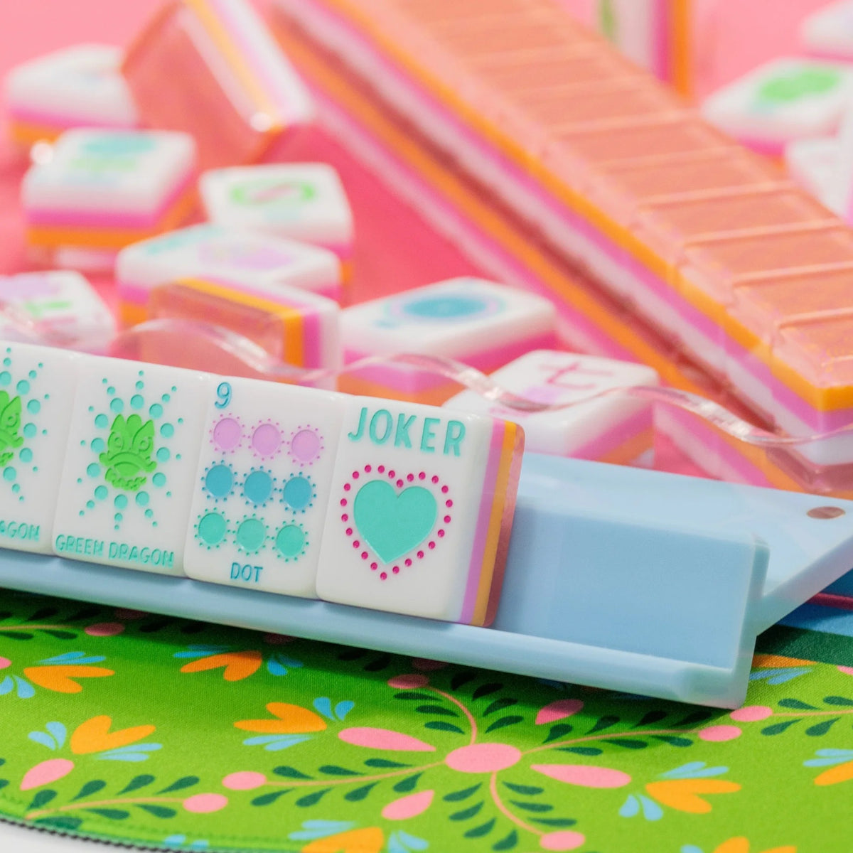 My Fair Mahjong -  Sorbet Pink Crystal Confetti Mahjong Set