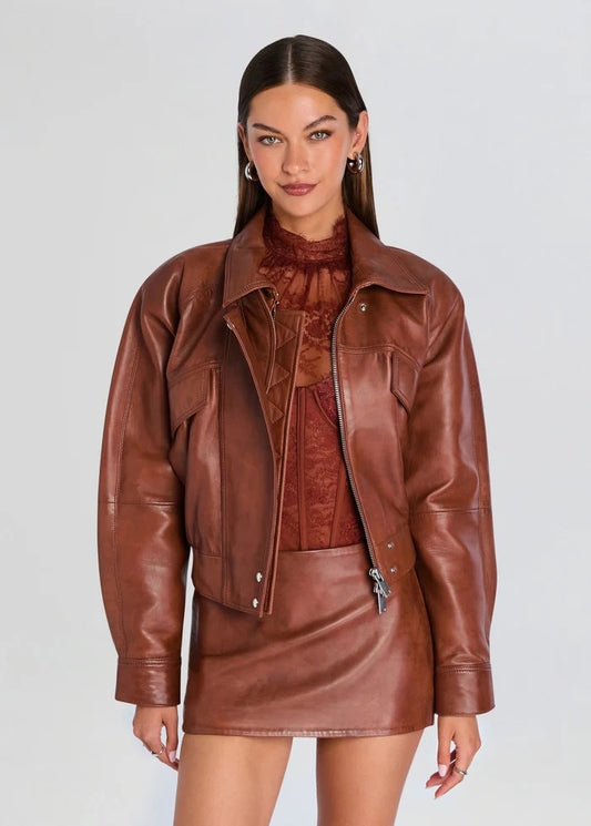 Retrofete - Women - Cigar Lykke Leather Jacket