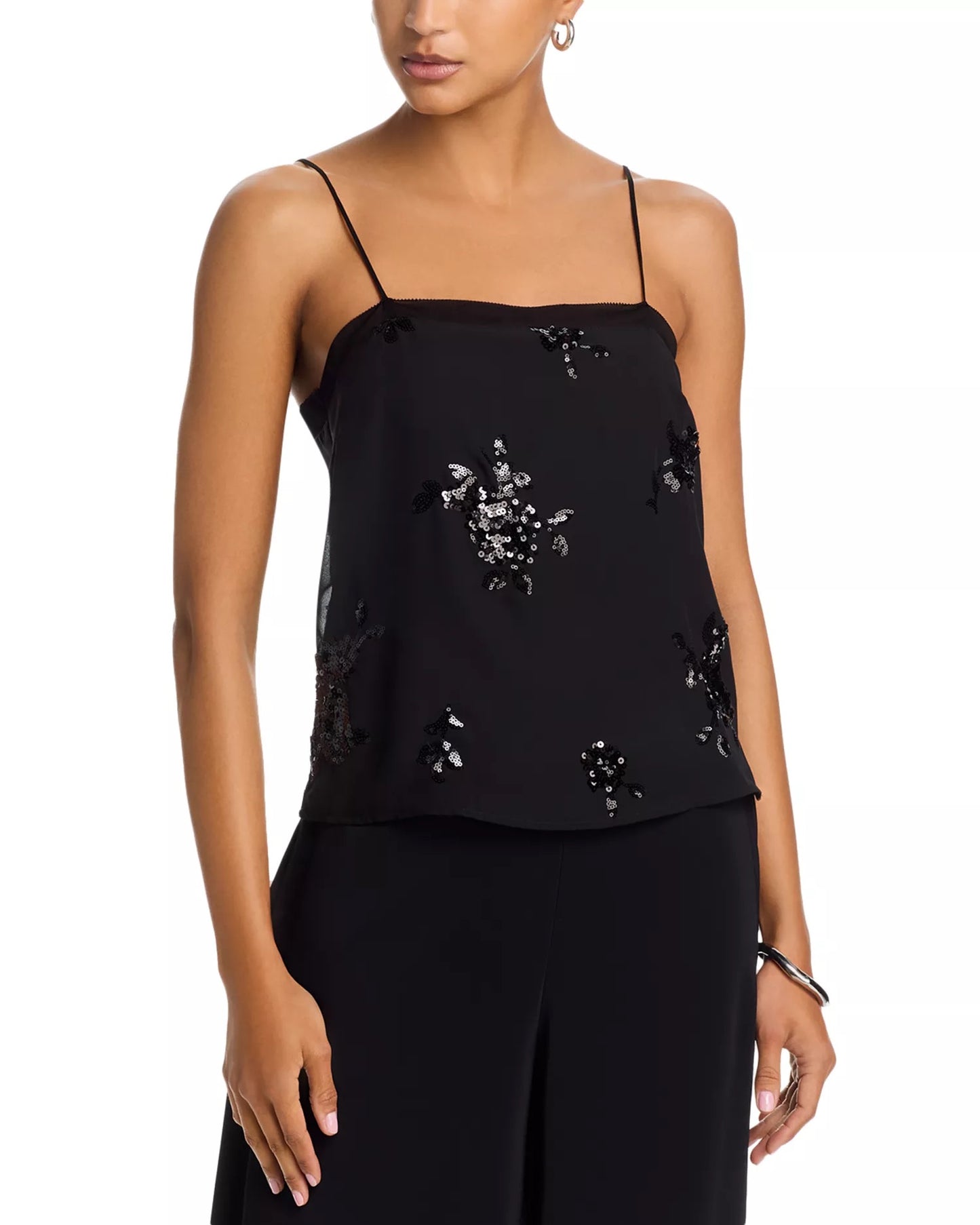 Generation Love - Women - Black Delia Floral Sequin Cami