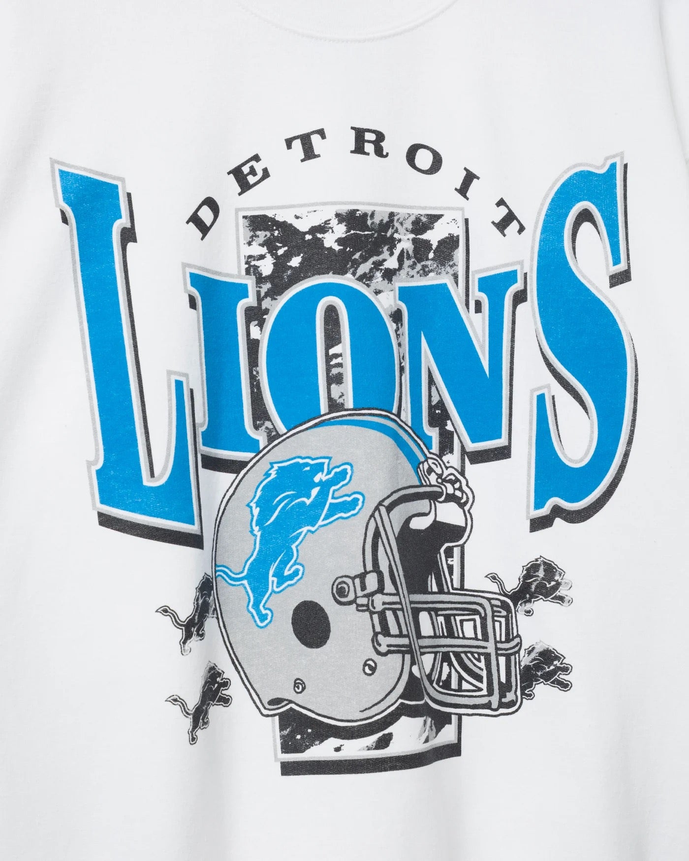 Junk Food - Men - White  Detroit Lions Conversion Flea Market Crew Fleece