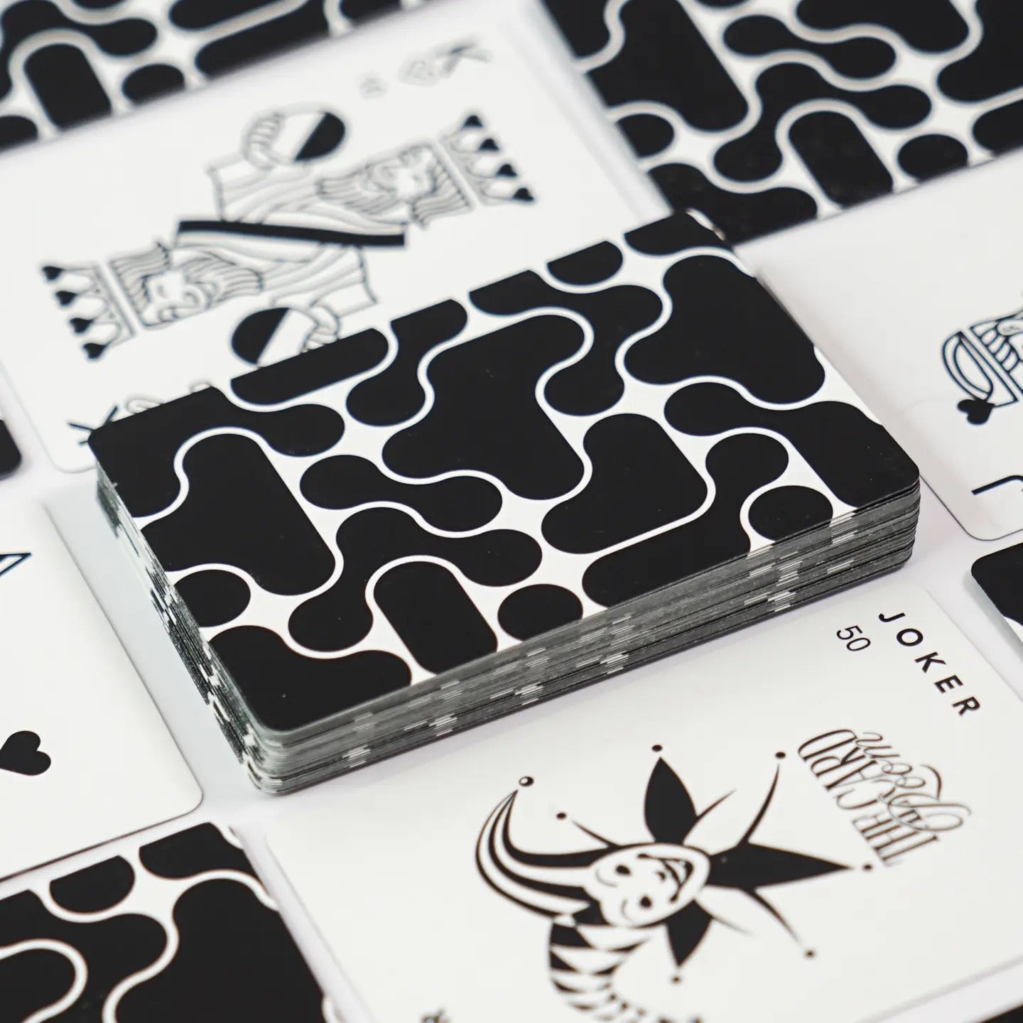 The Card Room - Black + White Canasta Cards with Points