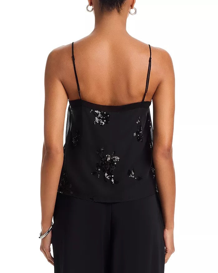 Generation Love - Women - Black Delia Floral Sequin Cami