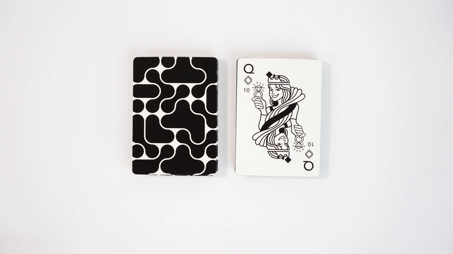 The Card Room - Black + White Canasta Cards with Points