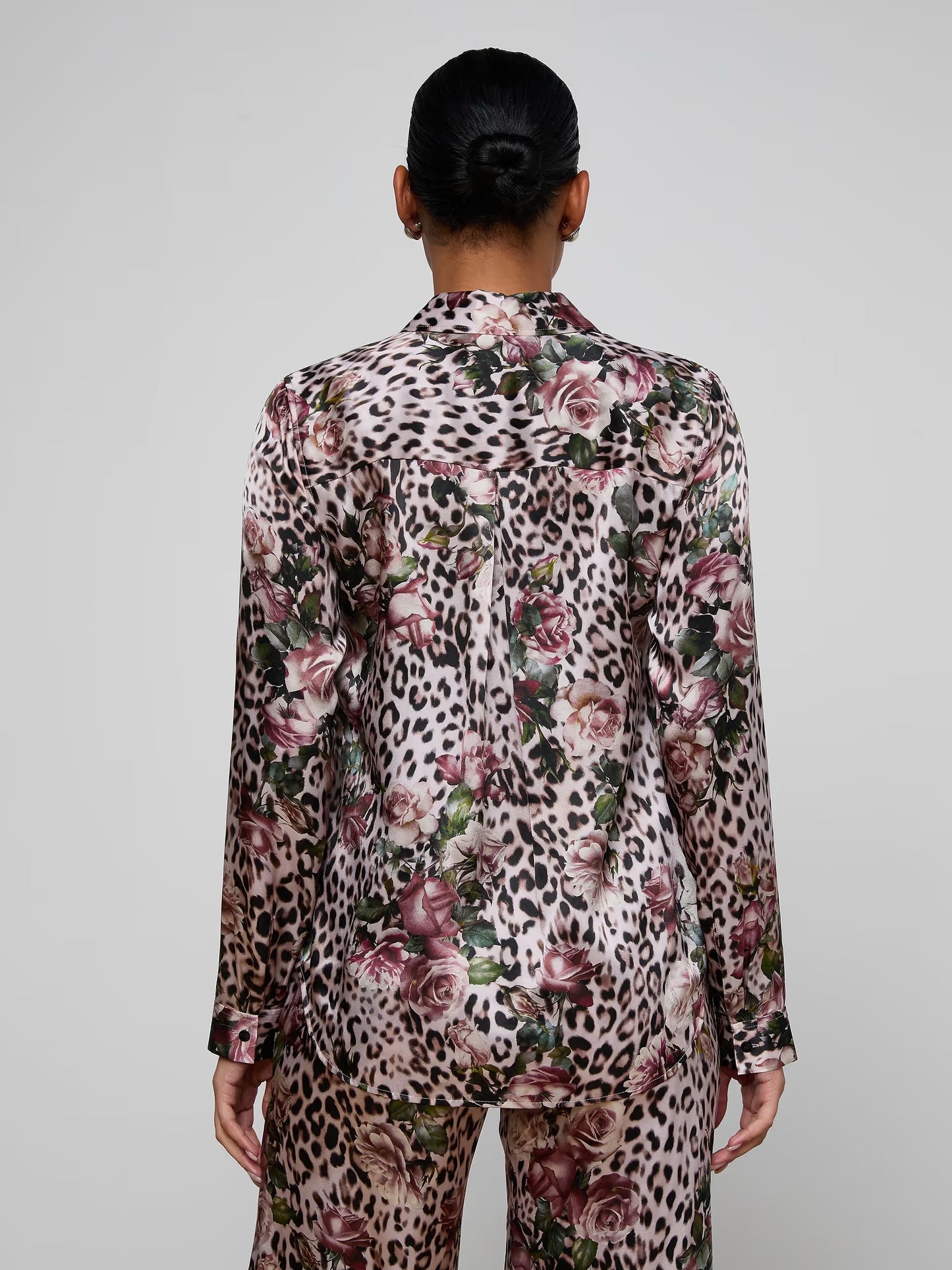 L'AGENCE - Women - Multi Small Rose Cheetah Tyler Silk Blouse