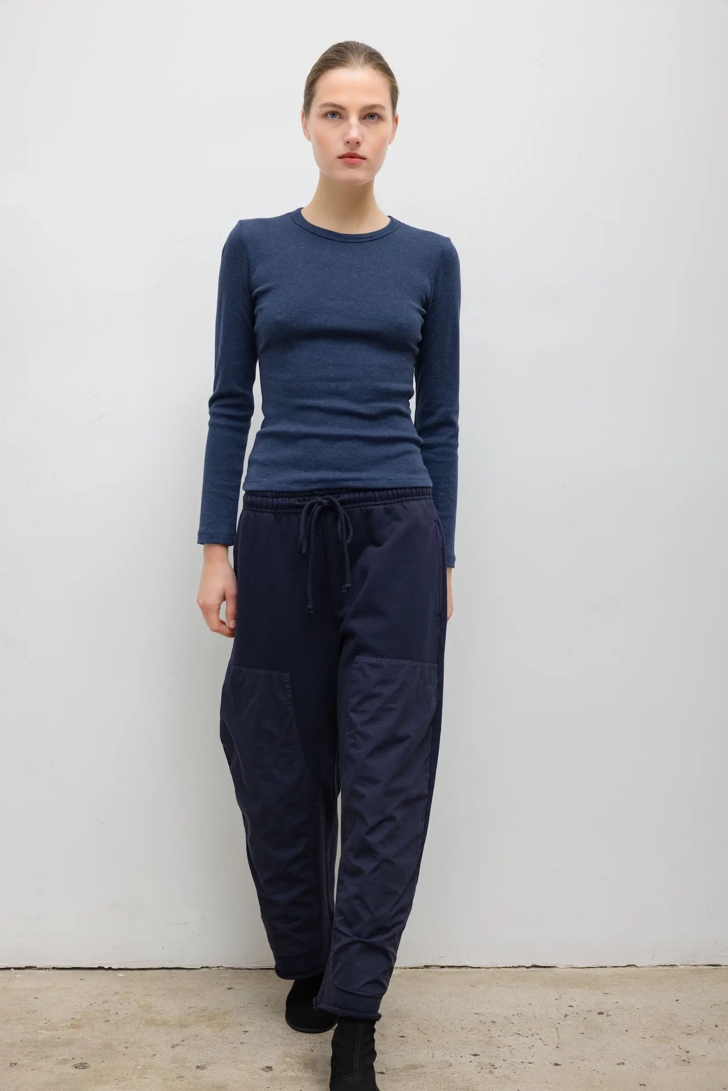 Leset - Women - Midnight Melange Nando Slim Fit Long Sleeve