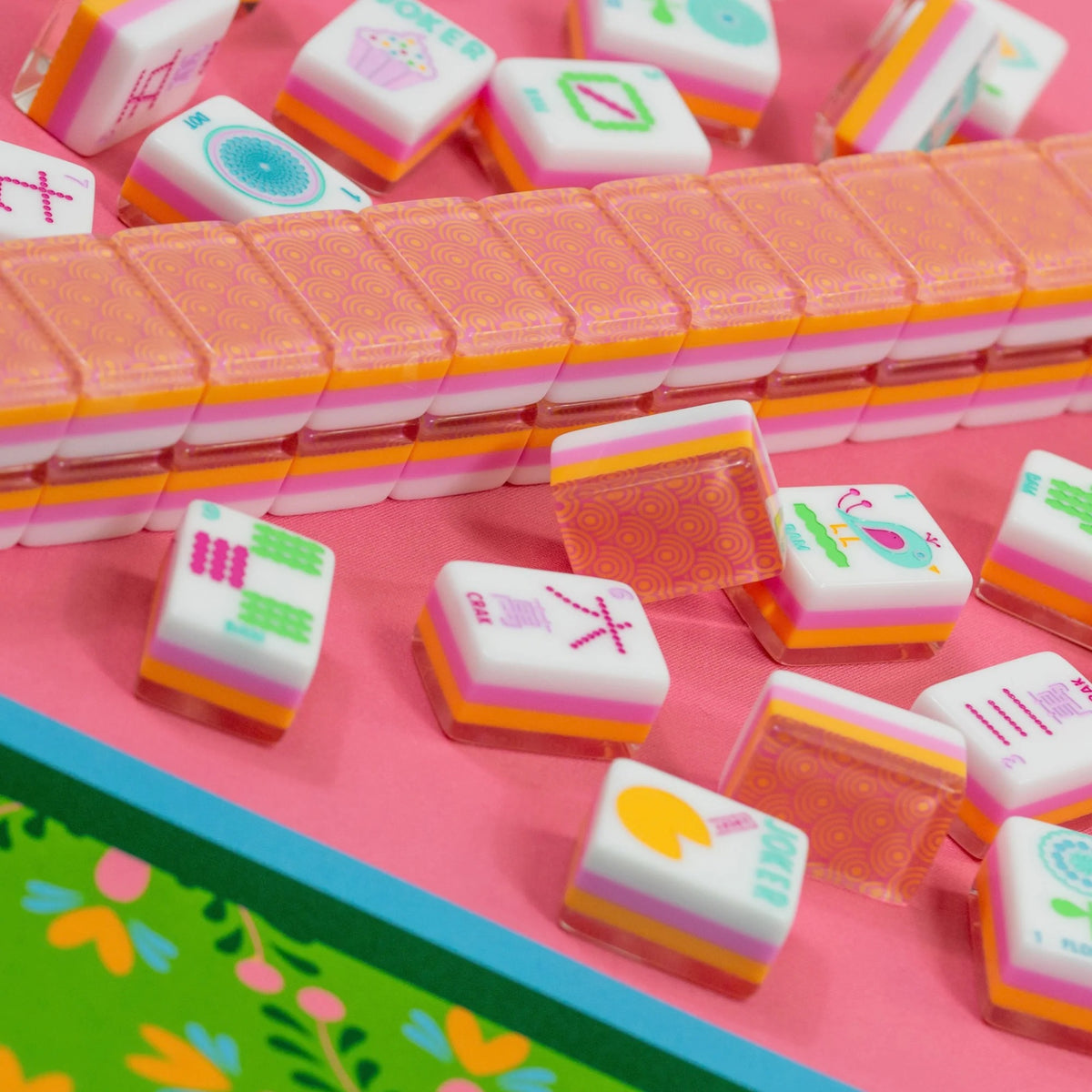 My Fair Mahjong -  Sorbet Pink Crystal Confetti Mahjong Set