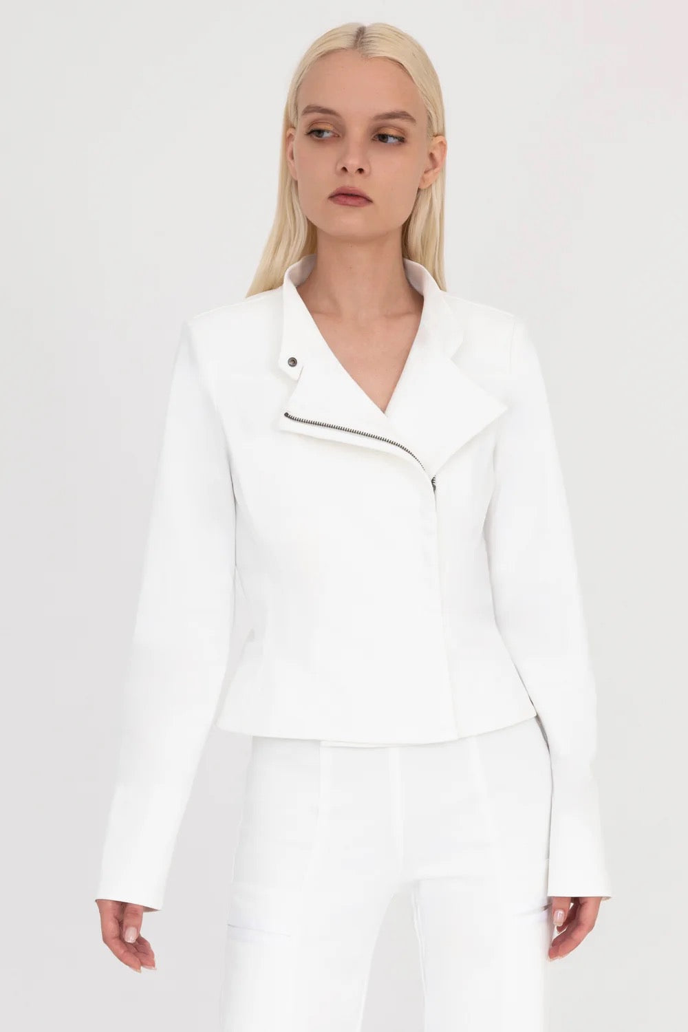Elaine Kim - Women - White Darian Tech Moto Jacket