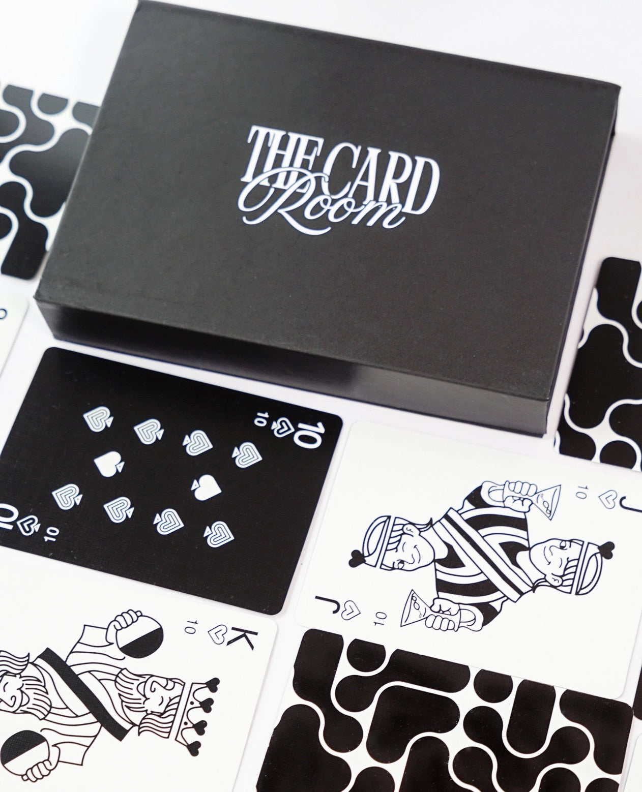 The Card Room - Black + White Canasta Cards with Points