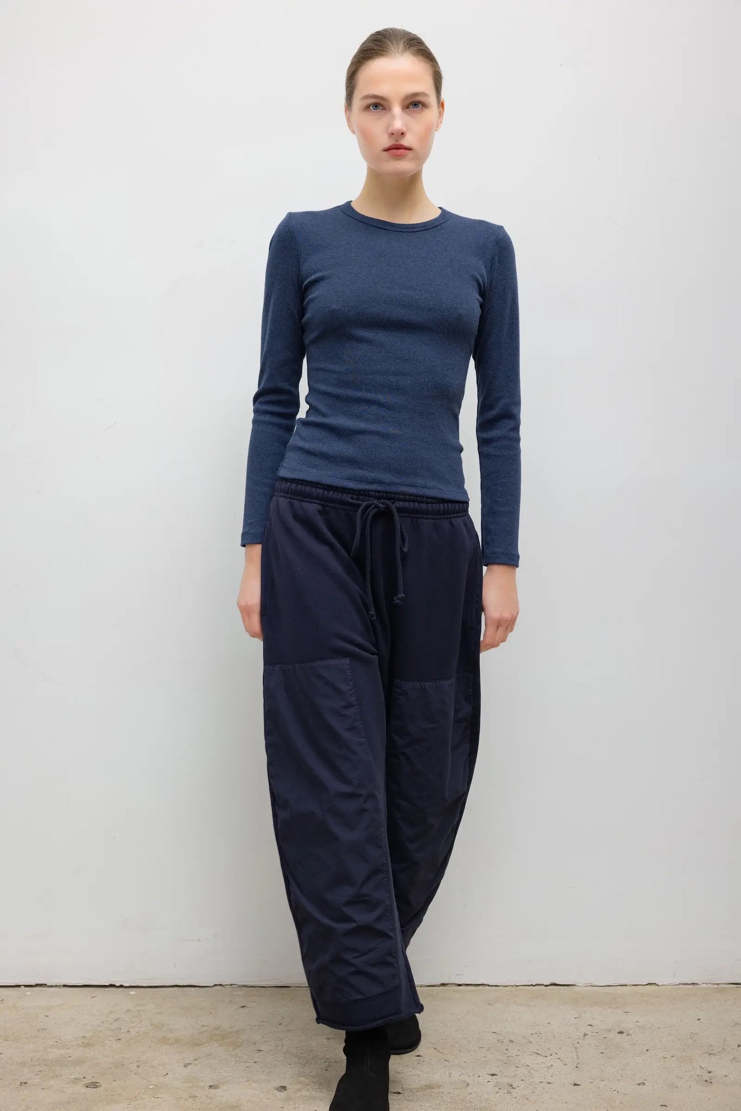 Leset - Women - Midnight Melange Nando Slim Fit Long Sleeve