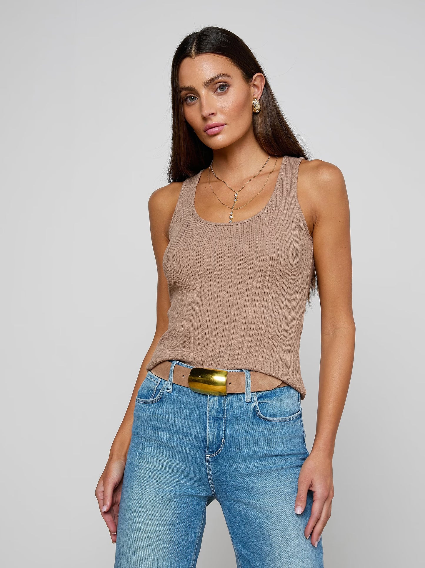 L'AGENCE - Women -Portabella Adira Scoopneck Tank