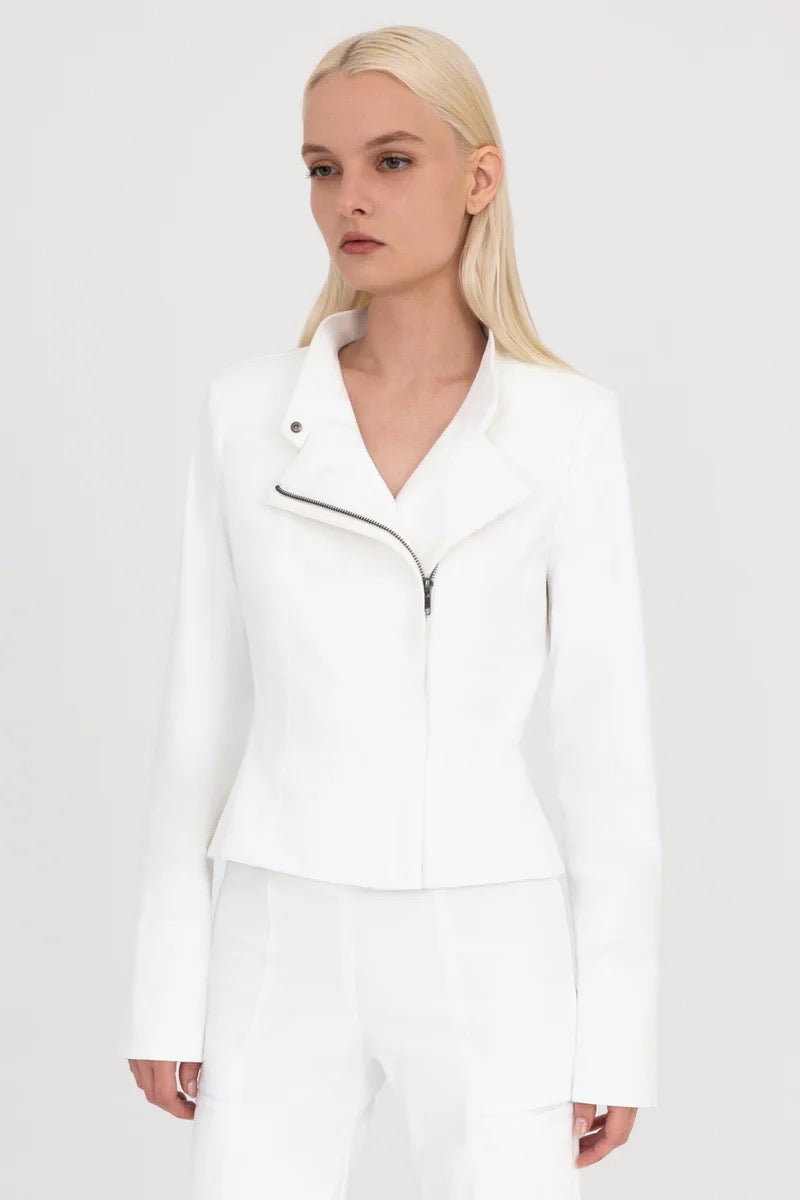 Elaine Kim - Women - White Darian Tech Moto Jacket