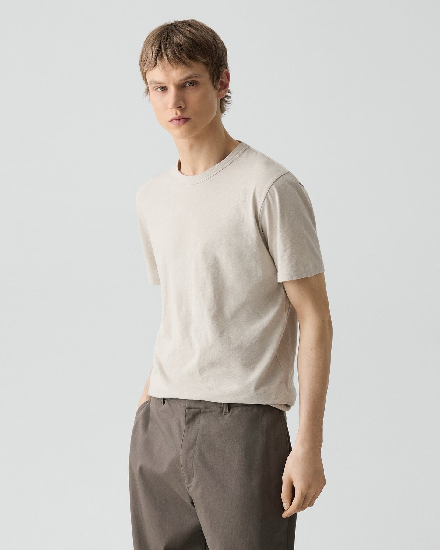 Theory- Men - Silver Cloud Essential Tee