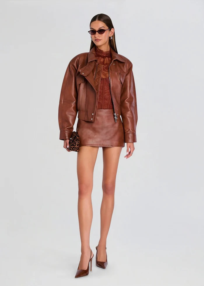 Retrofete - Women - Cigar Lykke Leather Jacket