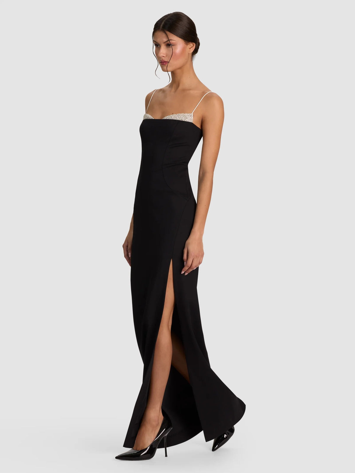 Alice + Olivia - Women - Black Hallie Embellished Maxi Dress
