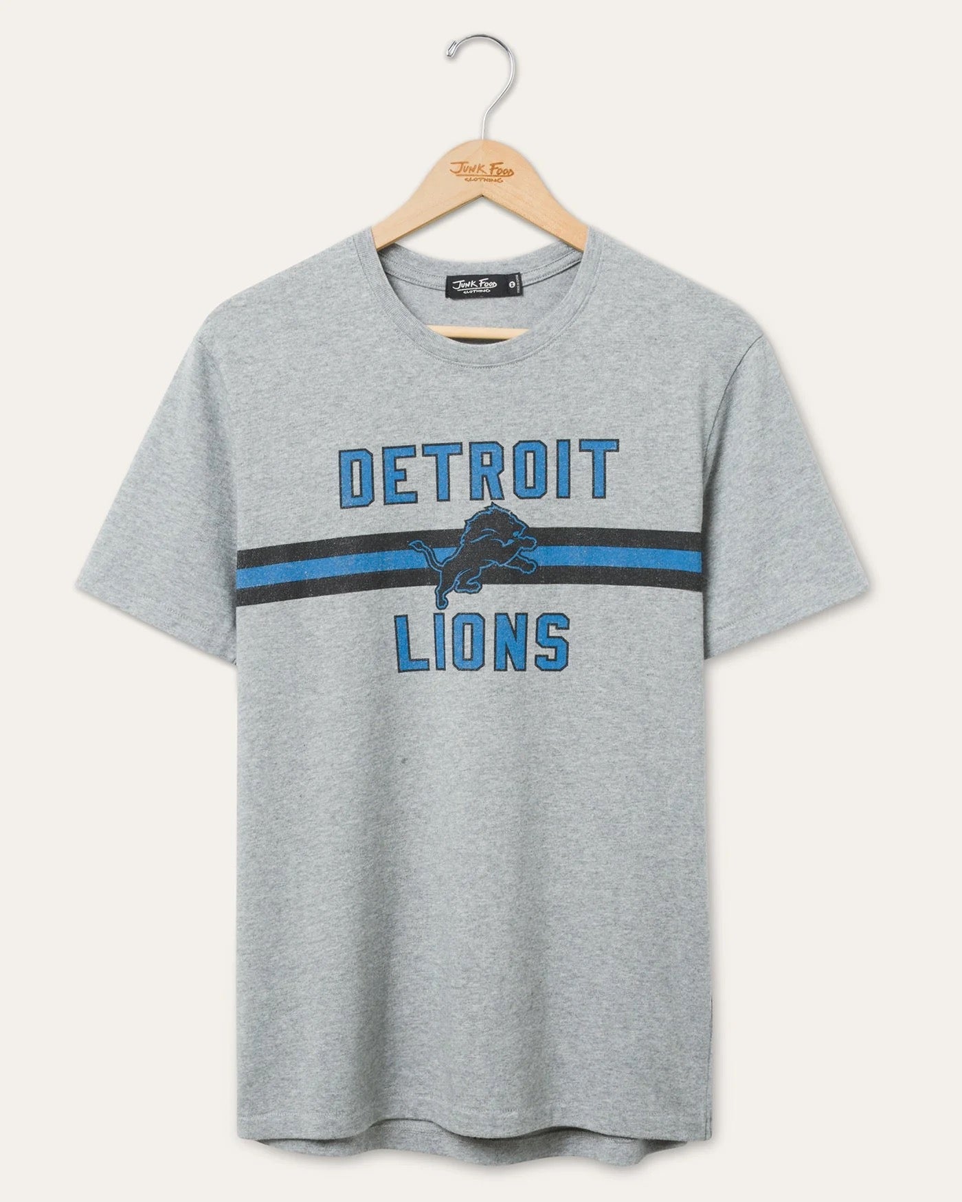 Junk Food  Mens - Heather Grey Detroit Lions Lineman Tee