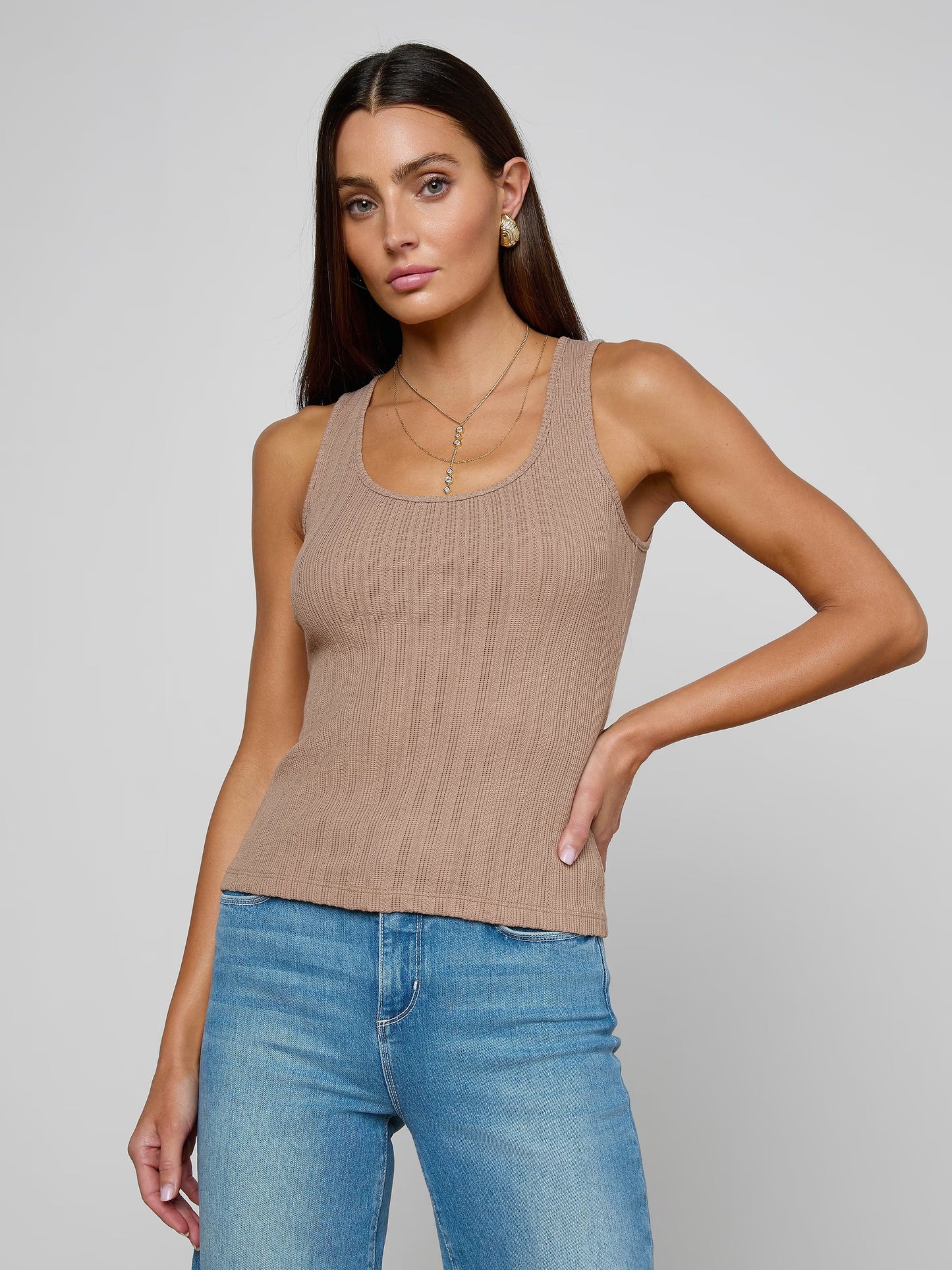 L'AGENCE - Women -Portabella Adira Scoopneck Tank